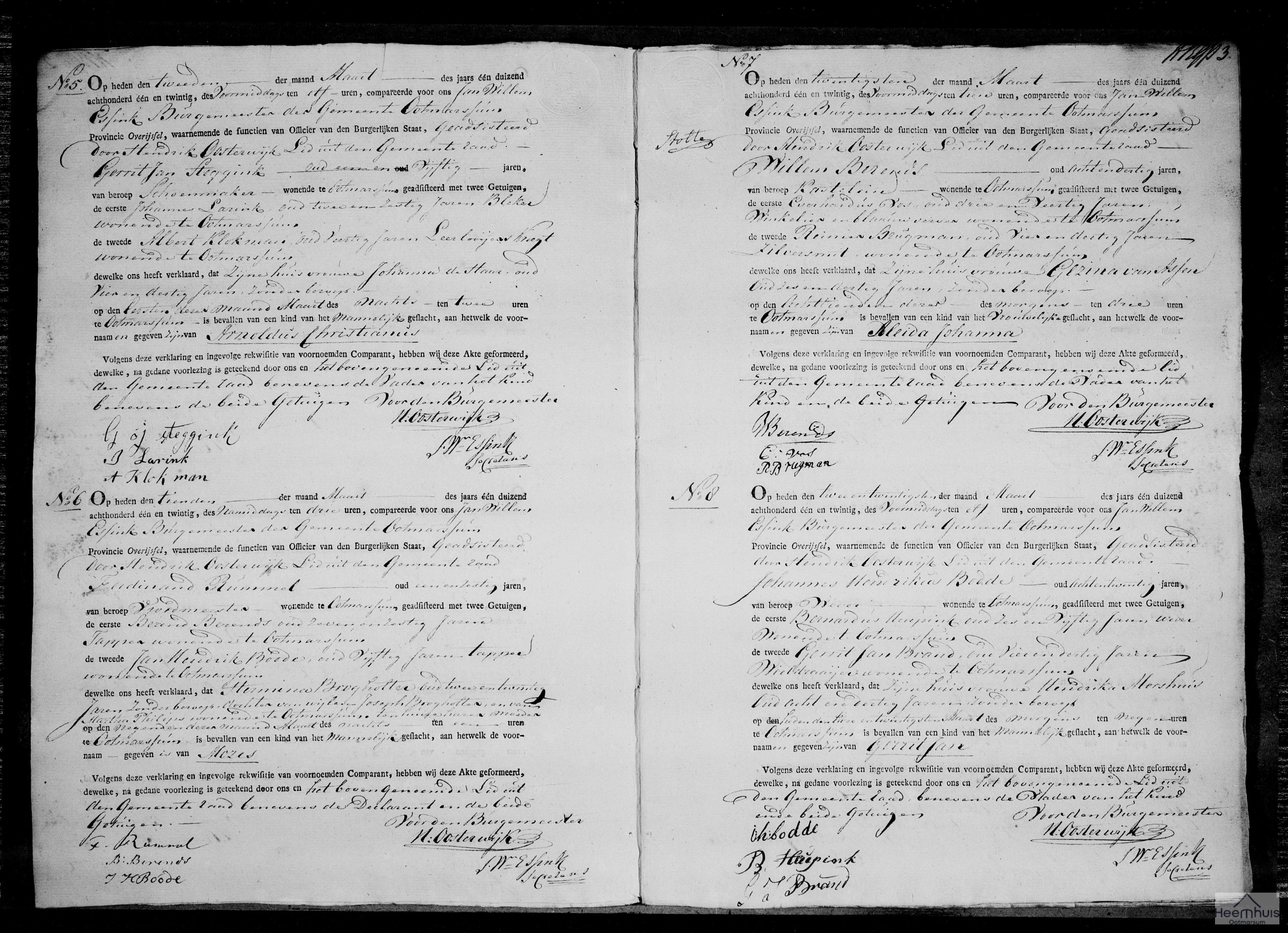 Geboorteakte van Gerrit Jan Bodde Geboorteakte van Gerrit Jan Bodde