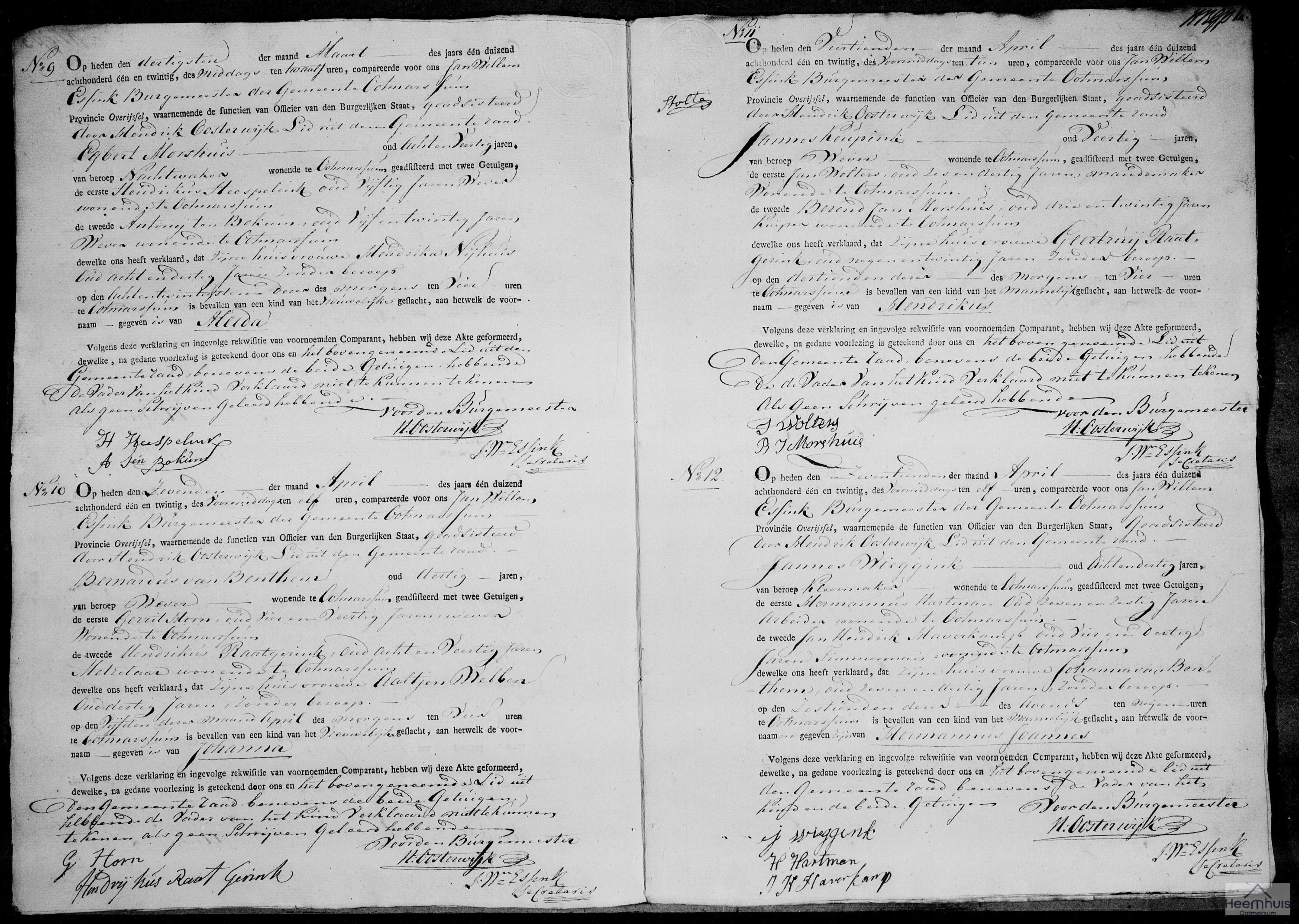 Geboorteakte van Aleida Morshuis