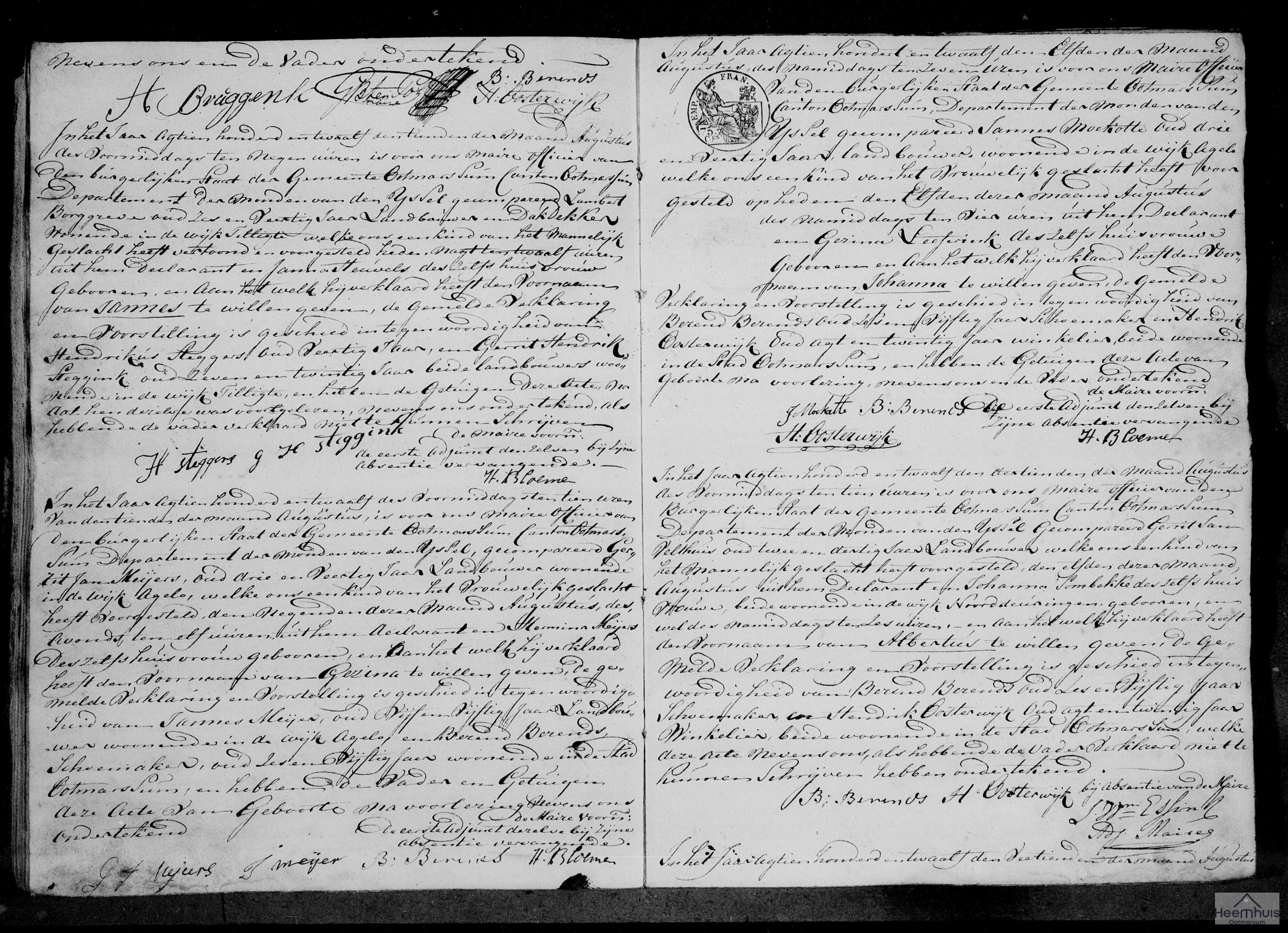 Geboorteakte van Albertus Velthuis Geboorteakte van Albertus Velthuis