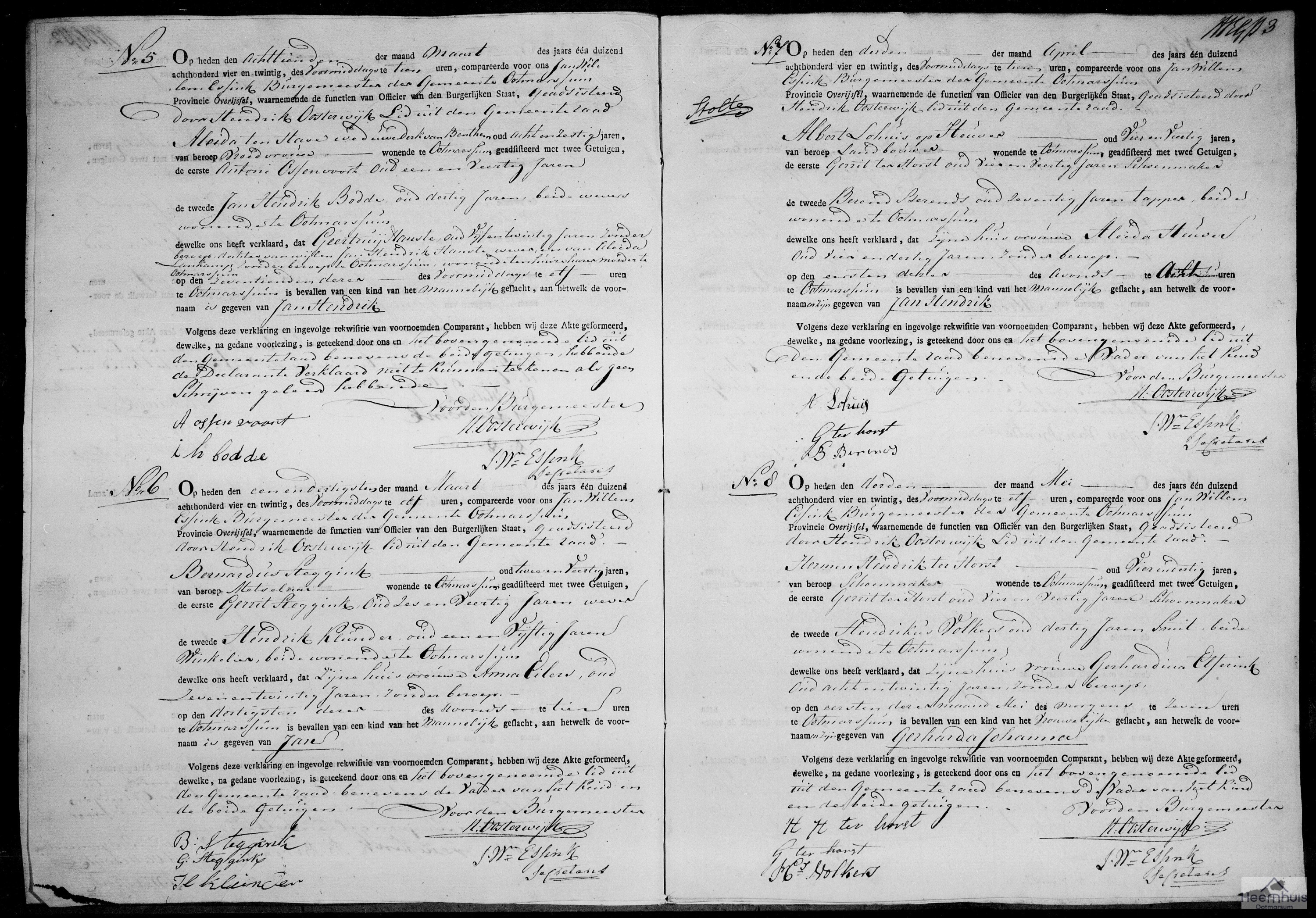 Geboorteakte van Jan Hendrik Lohuis op Heuver Geboorteakte van Jan Hendrik Lohuis op Heuver