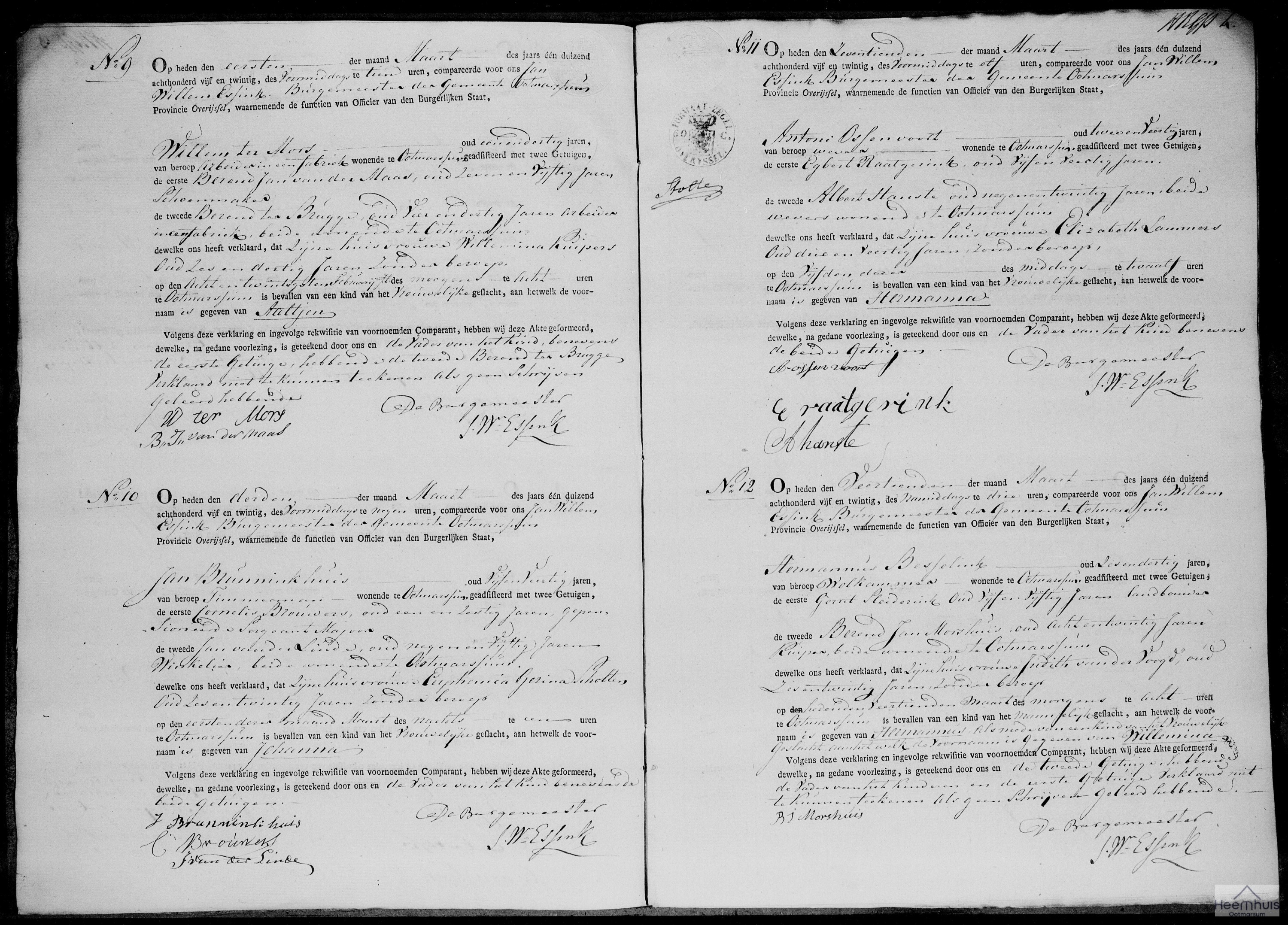 Geboorteakte van Hermannus Besselink