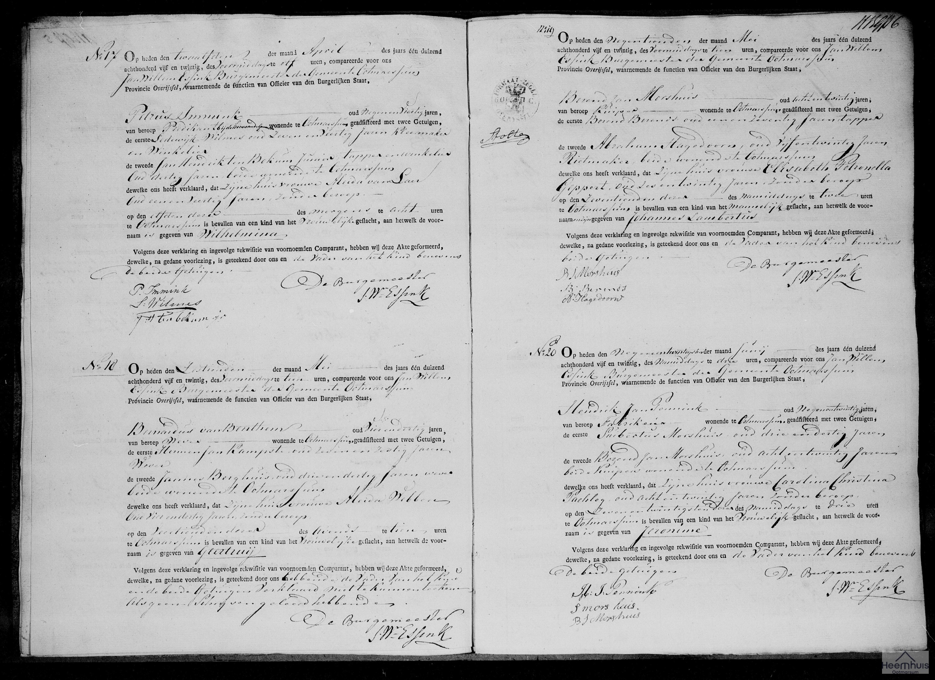 Geboorteakte van Geertruij van Benthem