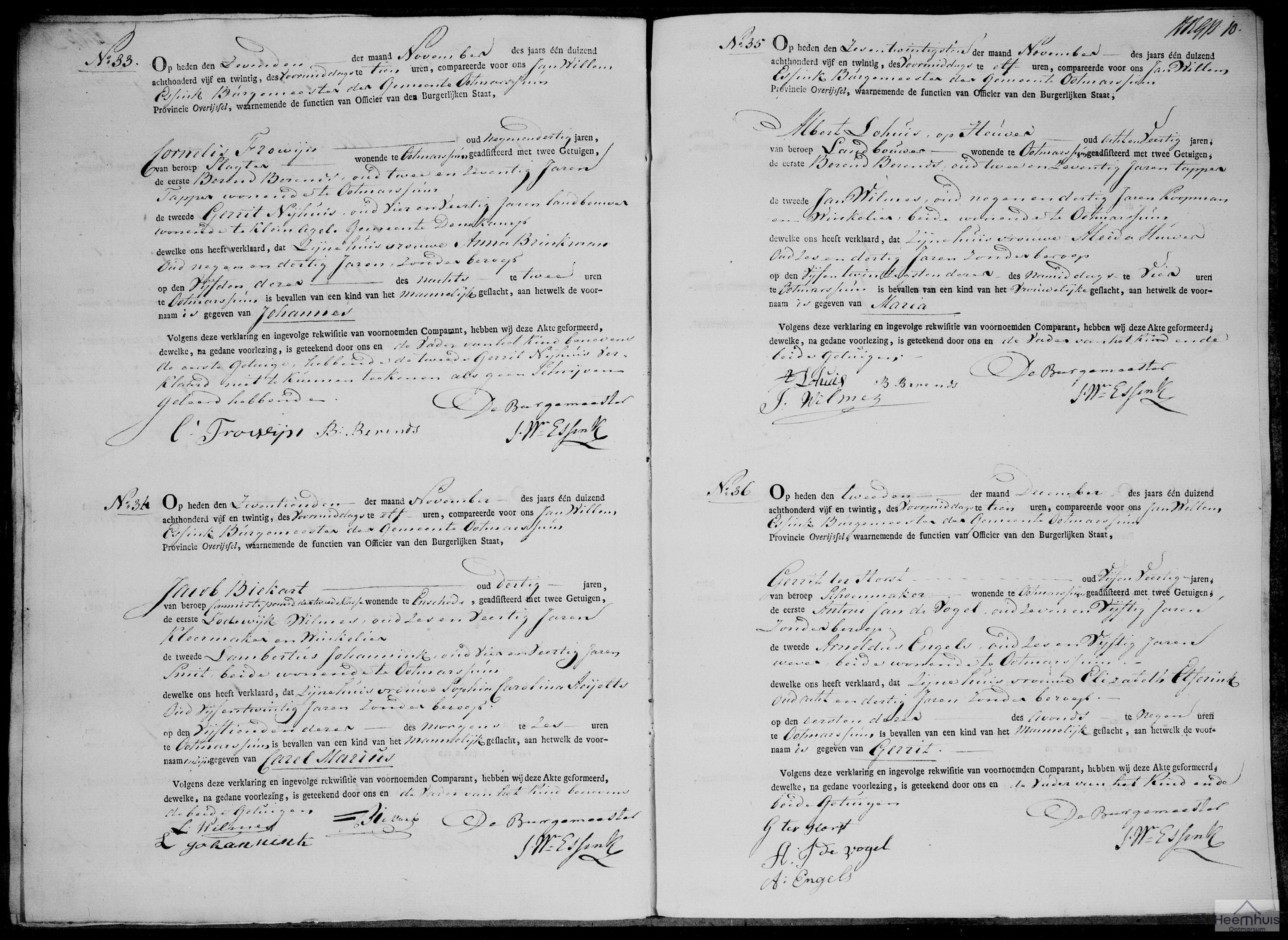 Geboorteakte van Johannes Frowijn Geboorteakte van Johannes Frowijn