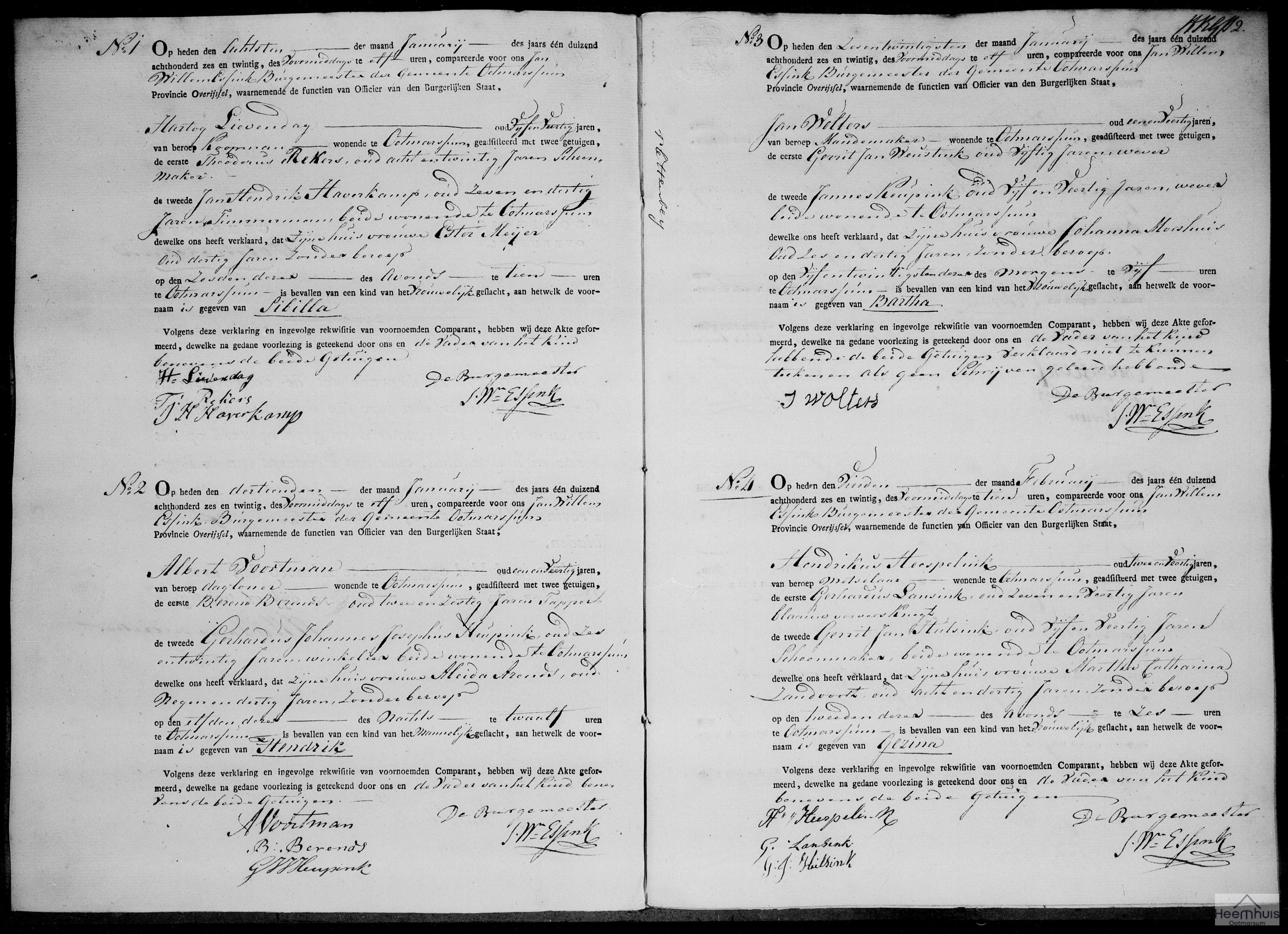 Geboorteakte van Bartha Wolters Geboorteakte van Bartha Wolters