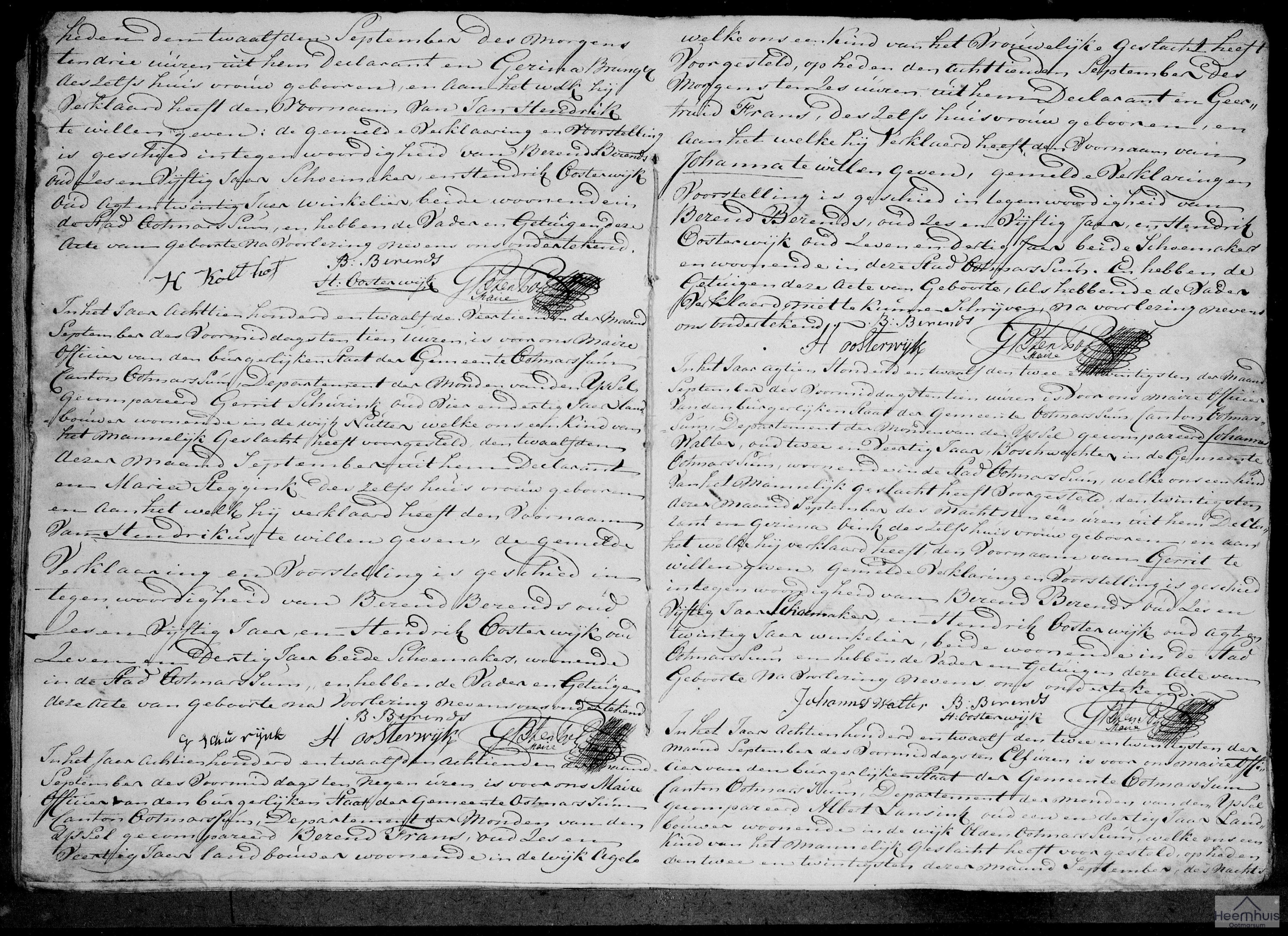 Geboorteakte van Hendrikus Schurink Geboorteakte van Hendrikus Schurink