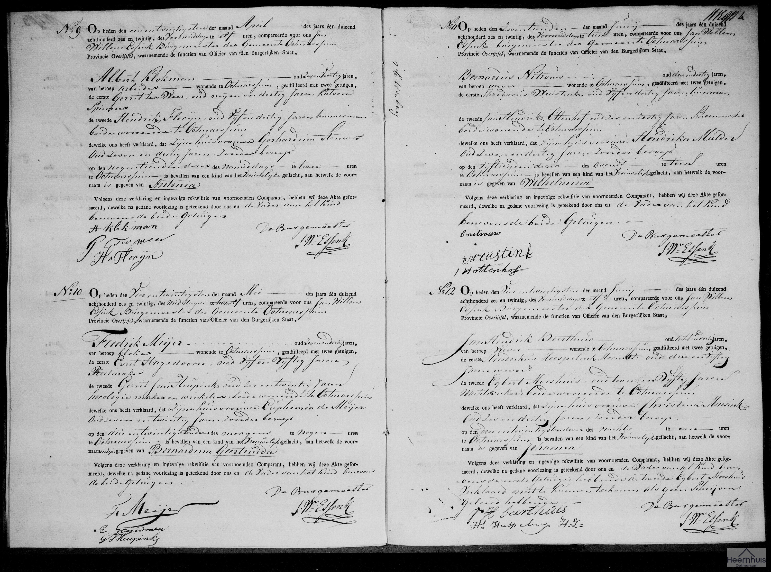 Geboorteakte van Johanna Beerthuis Geboorteakte van Johanna Beerthuis