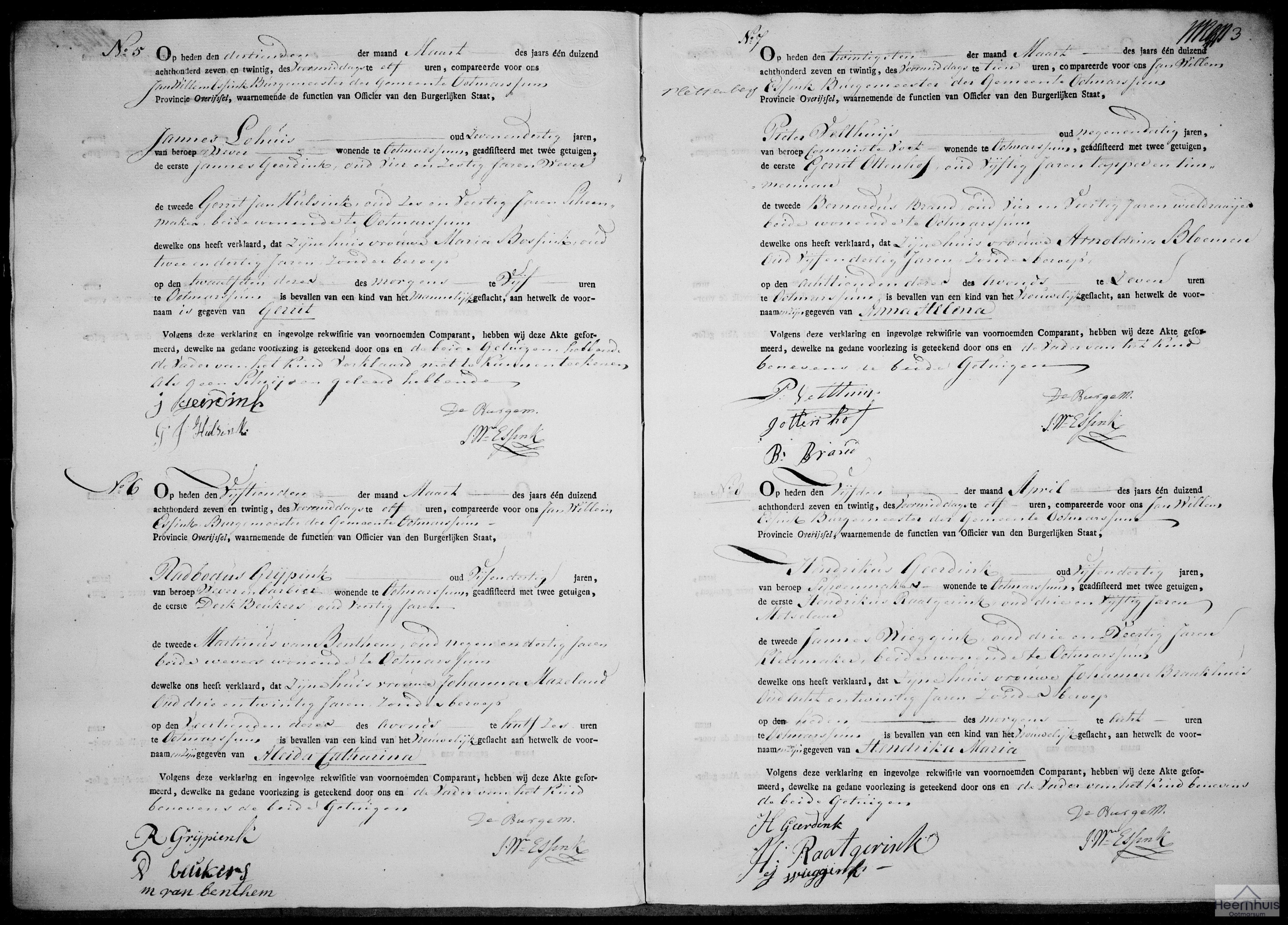 Geboorteakte van Aleida Catharina Grijpink Geboorteakte van Aleida Catharina Grijpink