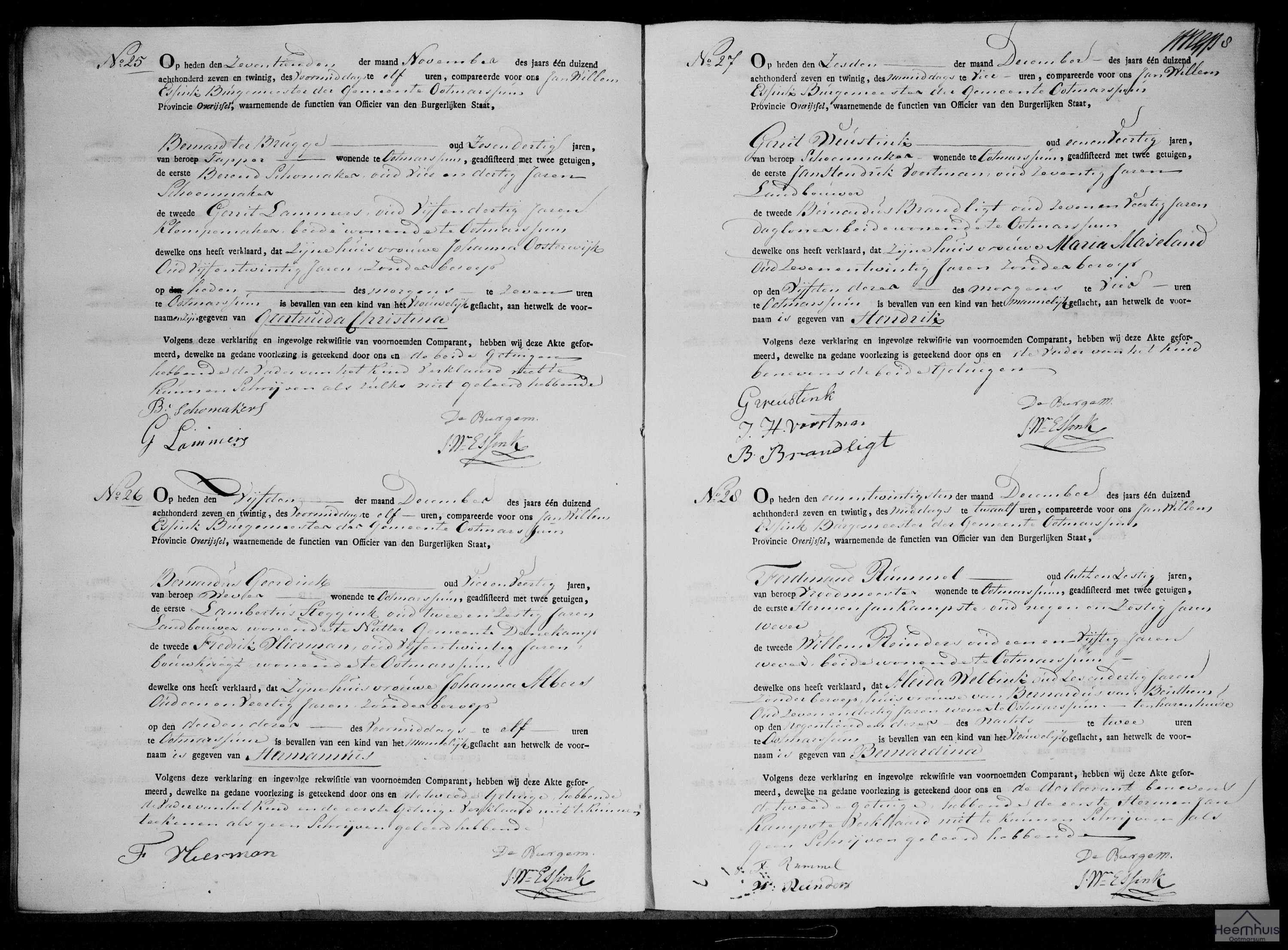 Geboorteakte van Hermannus Geerdink