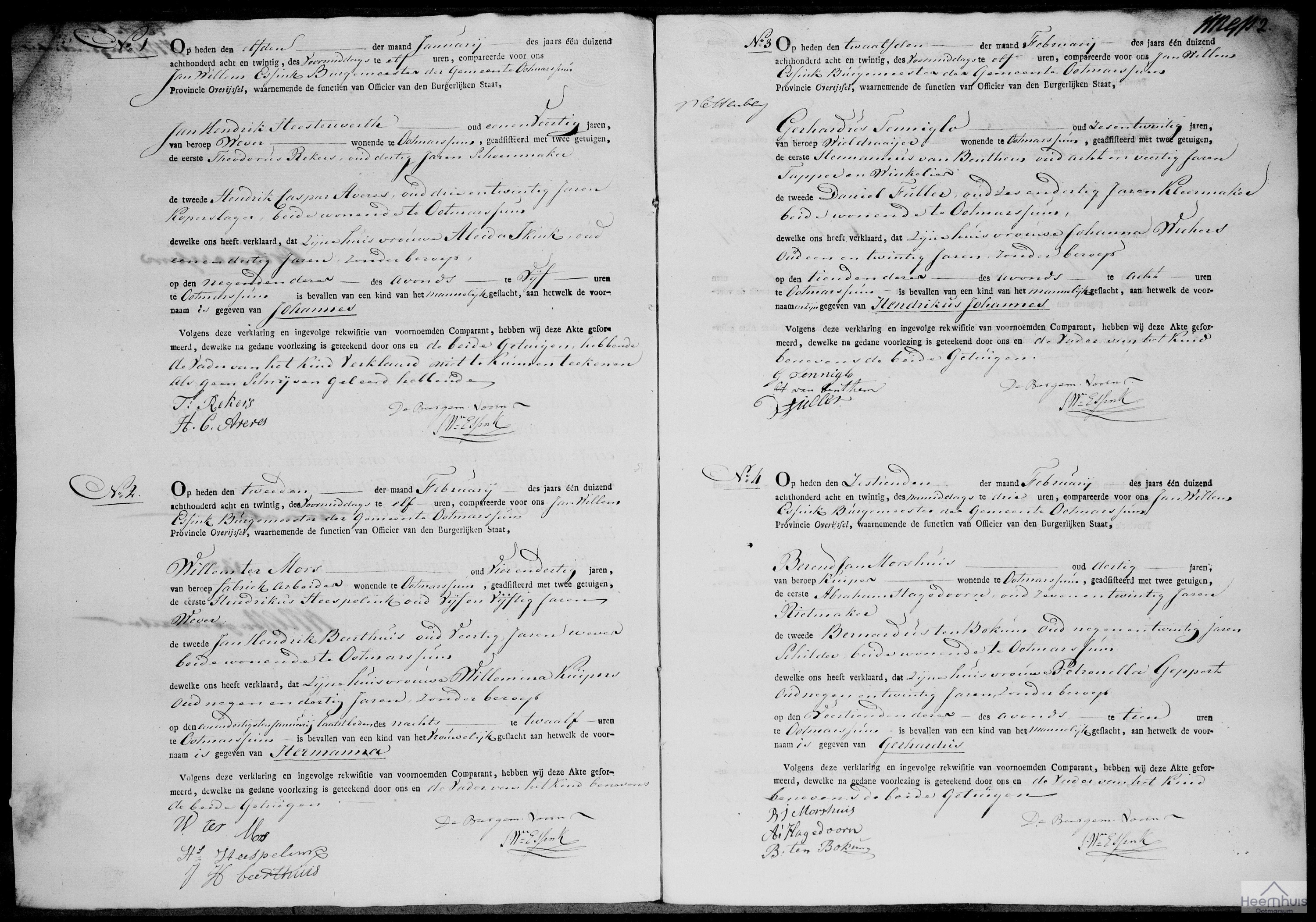Geboorteakte van Johannes Heesterwerth