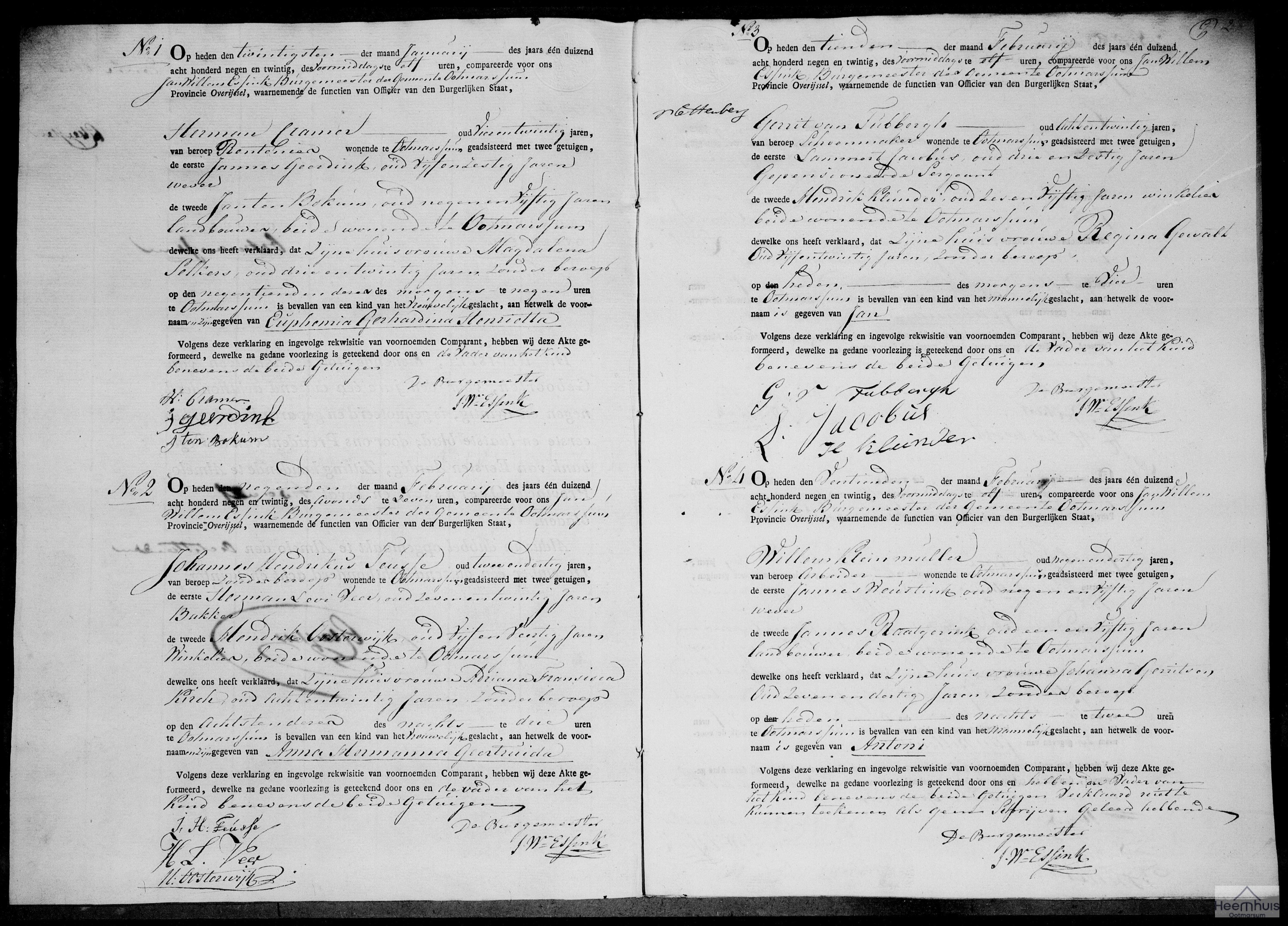 Geboorteakte van Anna Hermanna Geertruida Teusse Geboorteakte van Anna Hermanna Geertruida Teusse
