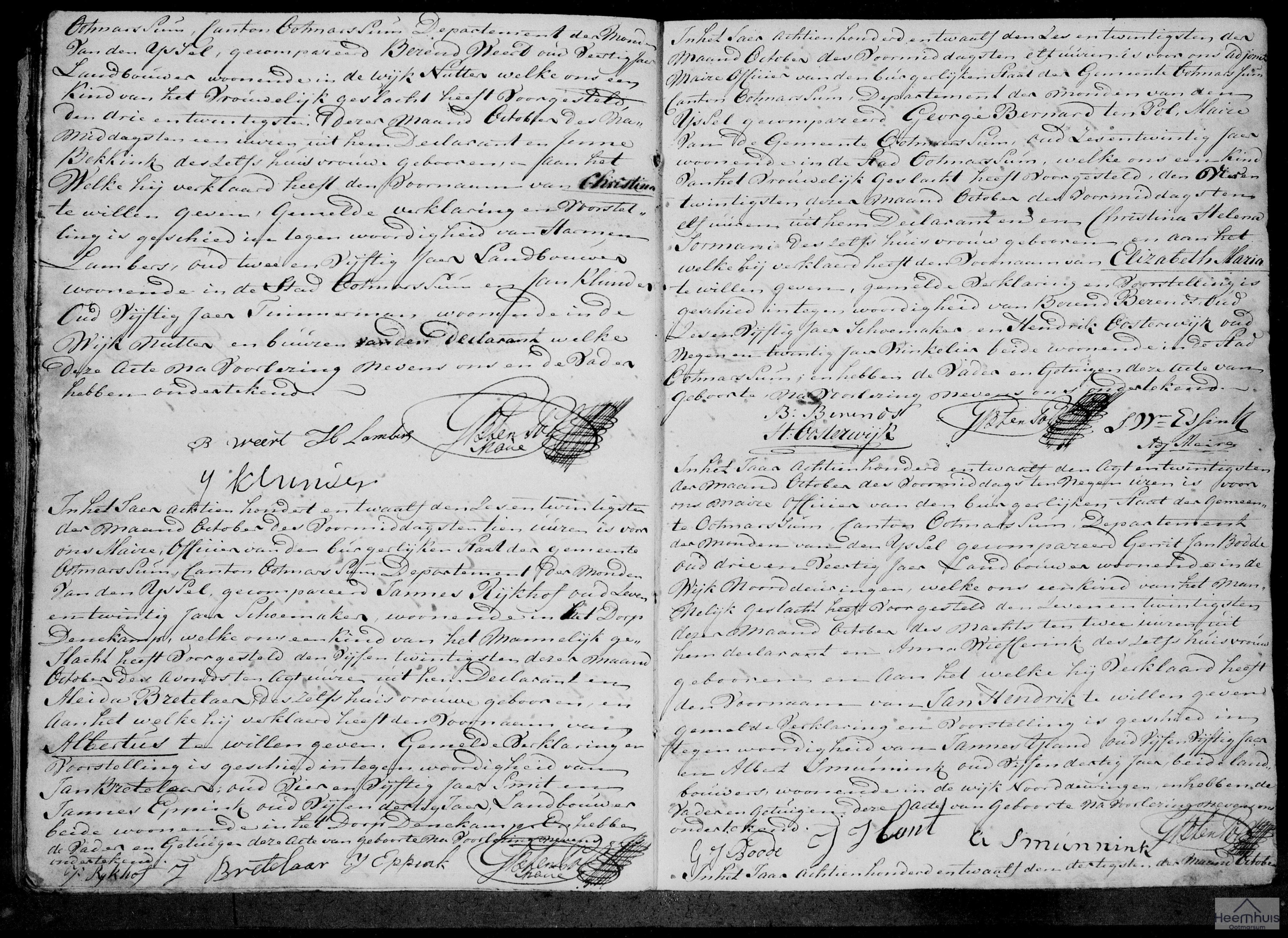 Geboorteakte van Jan Hendrik Bodde