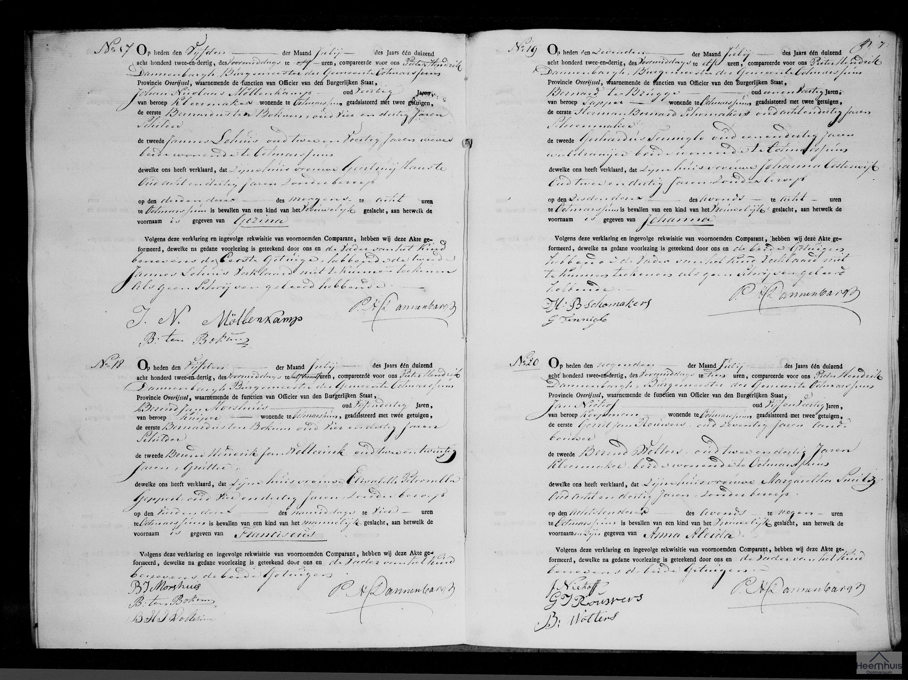 Geboorteakte van Johanna ter Brugge Geboorteakte van Johanna ter Brugge