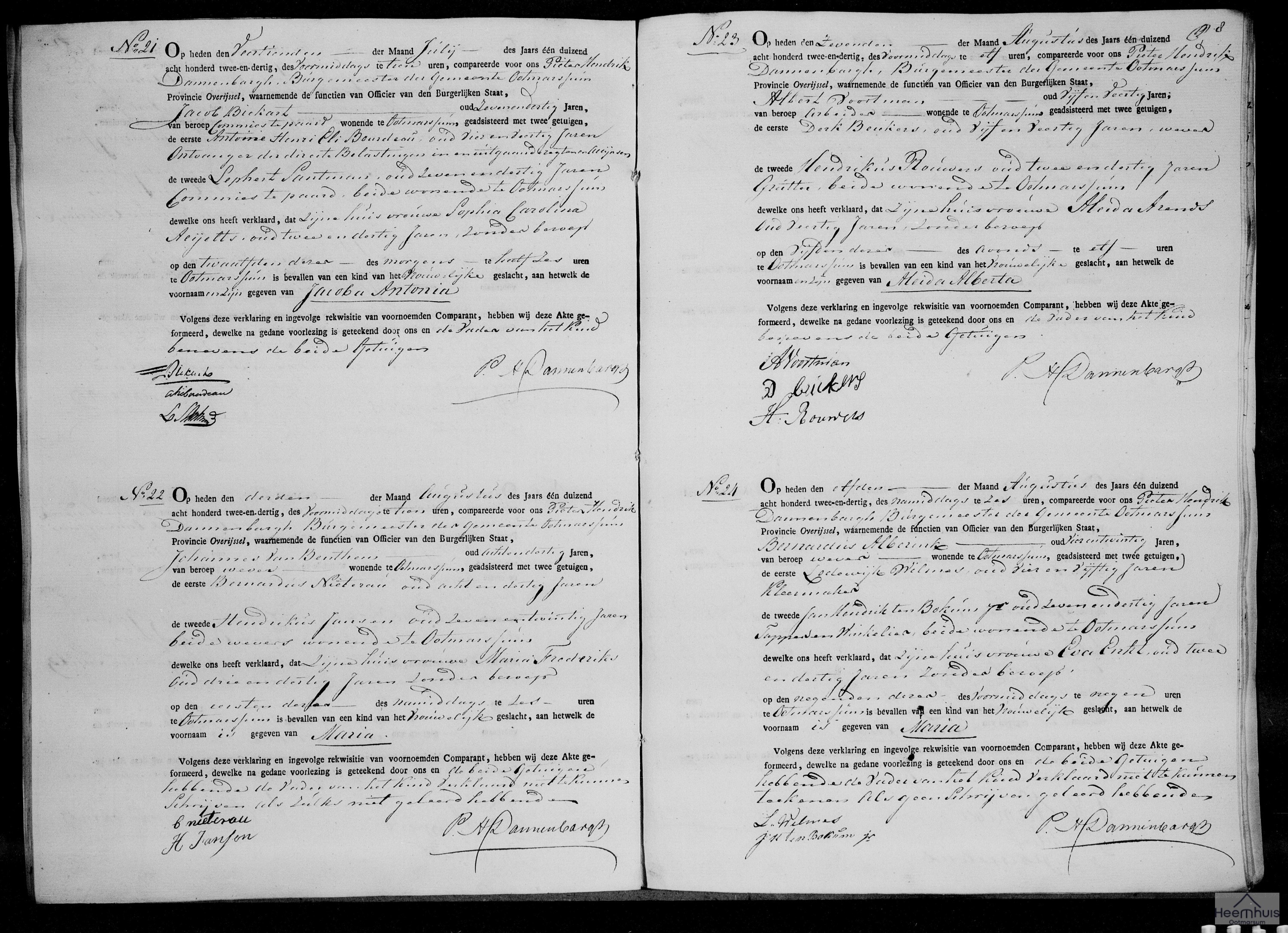 Geboorteakte van Aleida Alberta Voortman