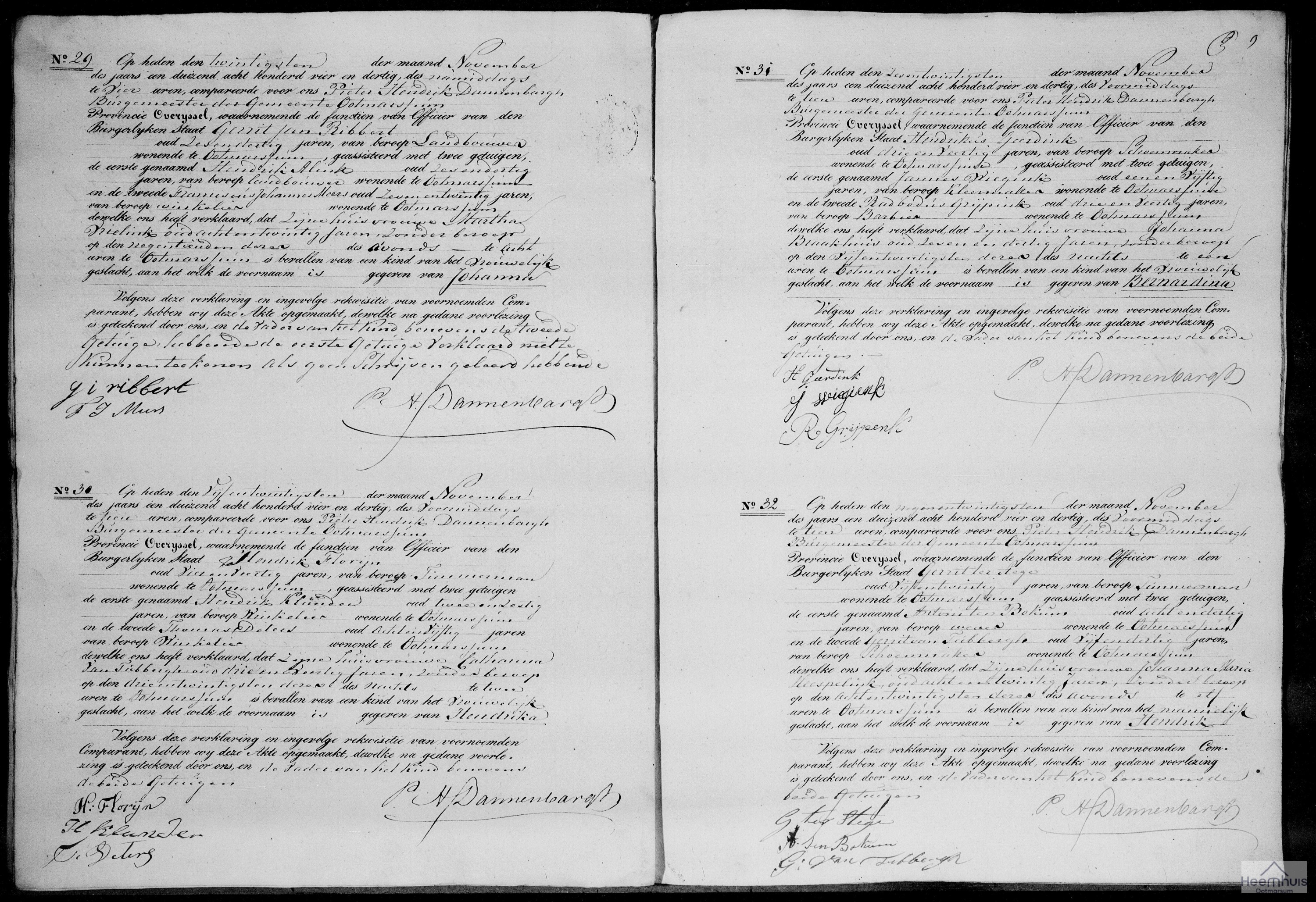 Geboorteakte van Bernardina Geerdink