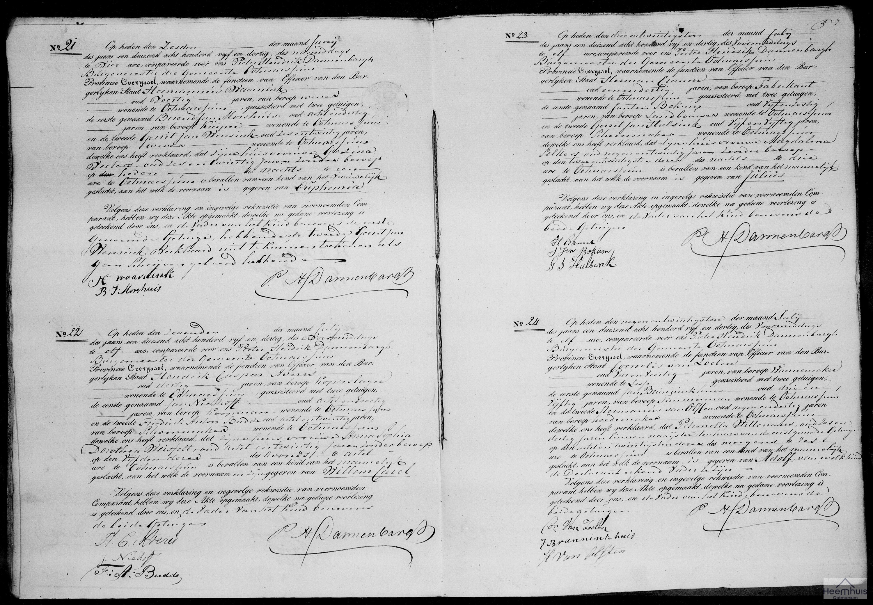Geboorteakte van Willem Carel Averes