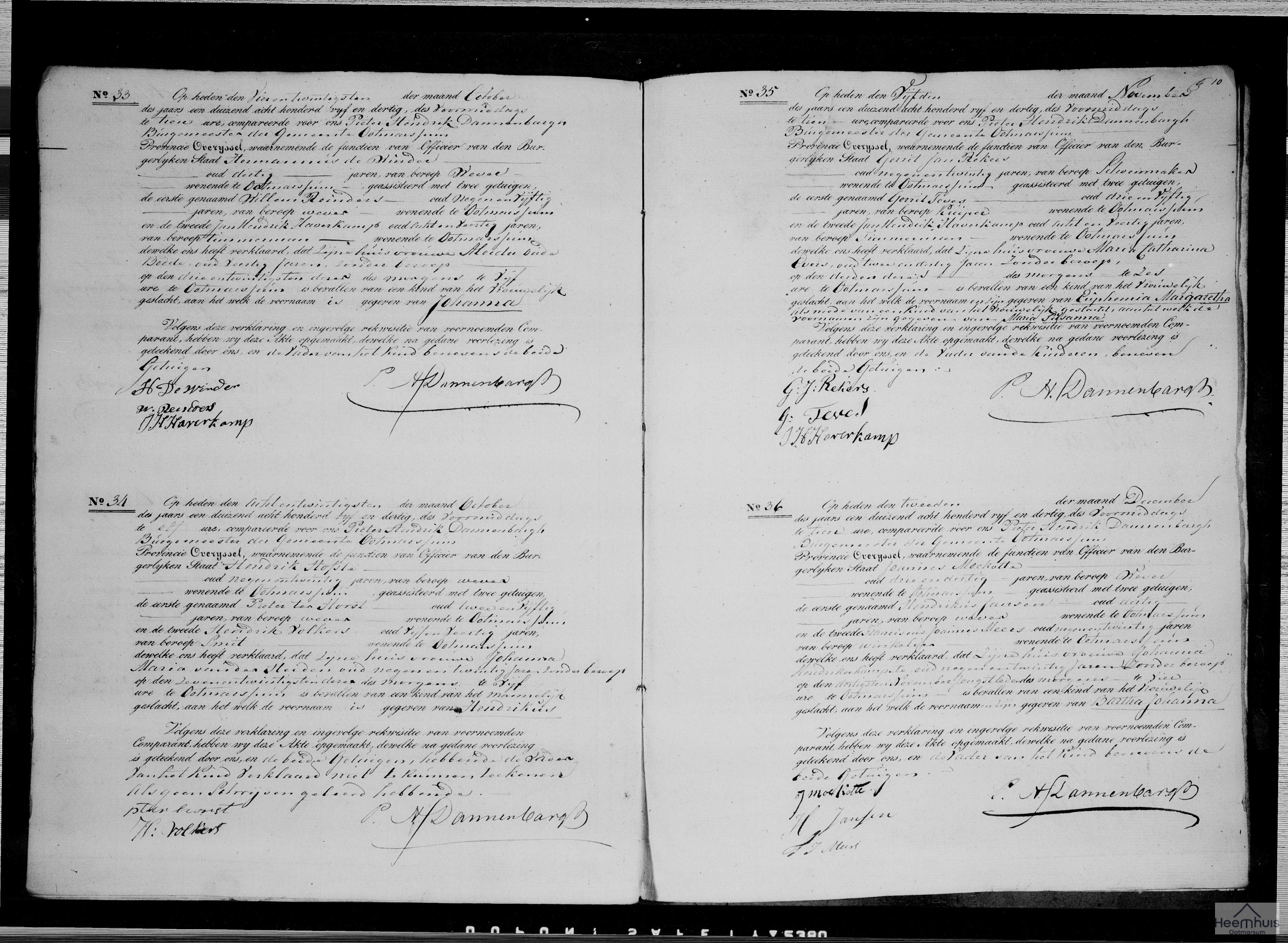 Geboorteakte van Johanna de Winder