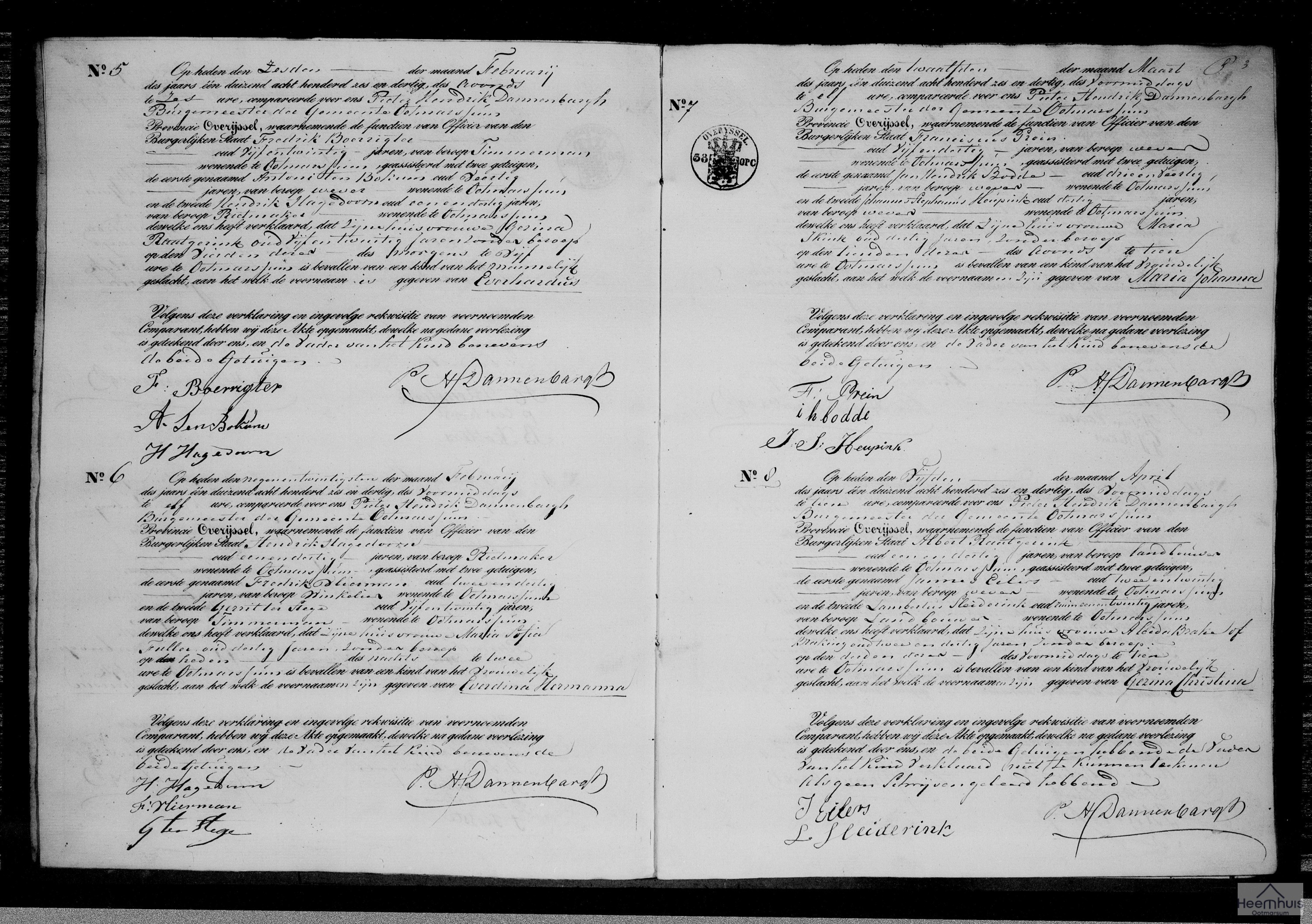 Geboorteakte van Maria Johanna Prein