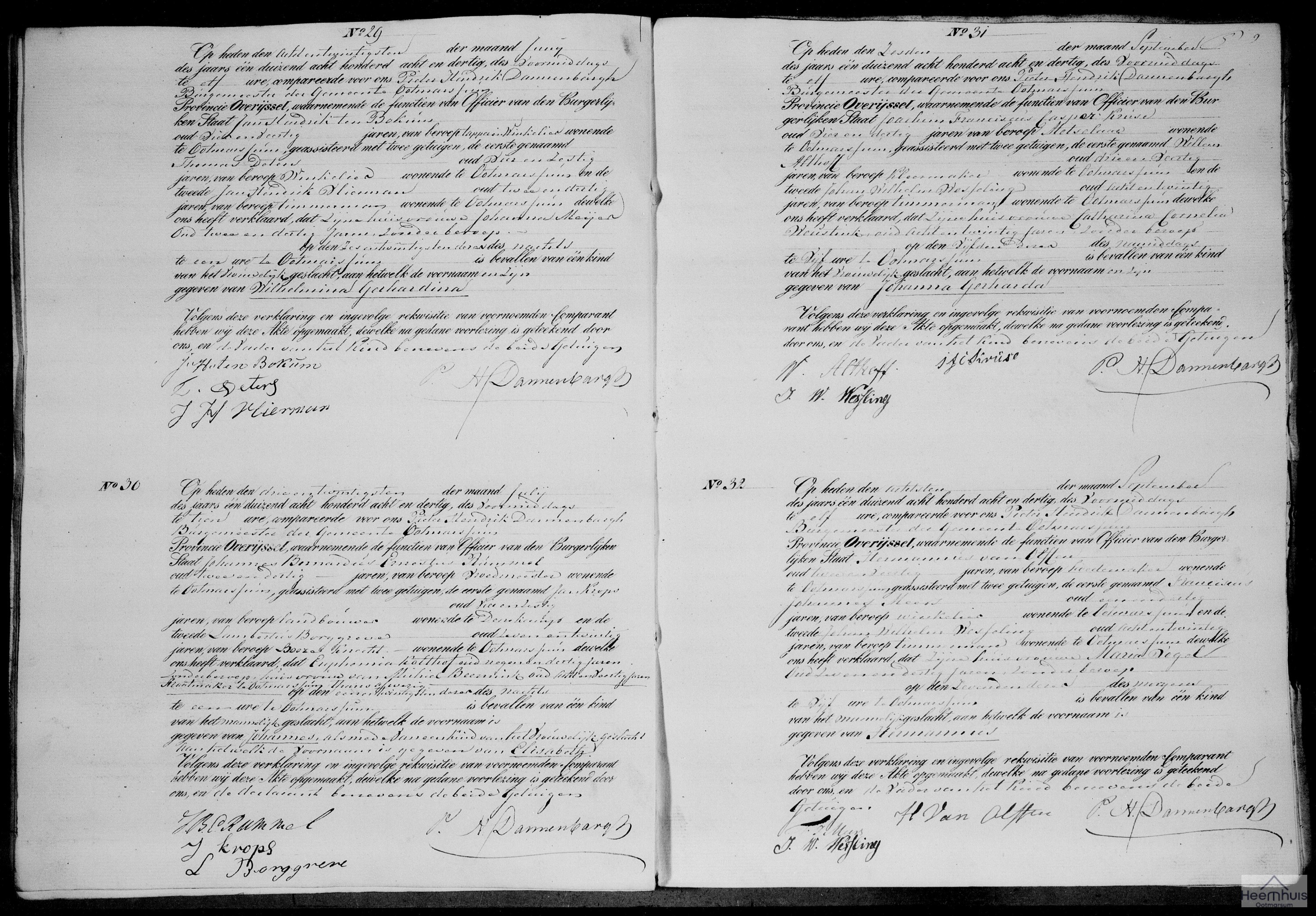 Geboorteakte van Johannes Beernink