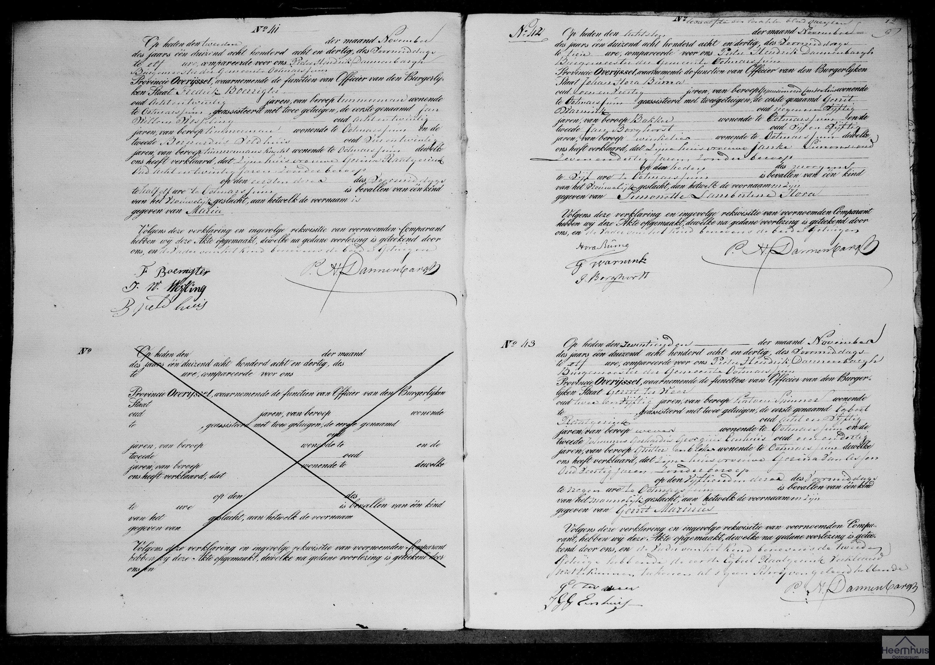 Geboorteakte van Gerrit Marinus ter Weer