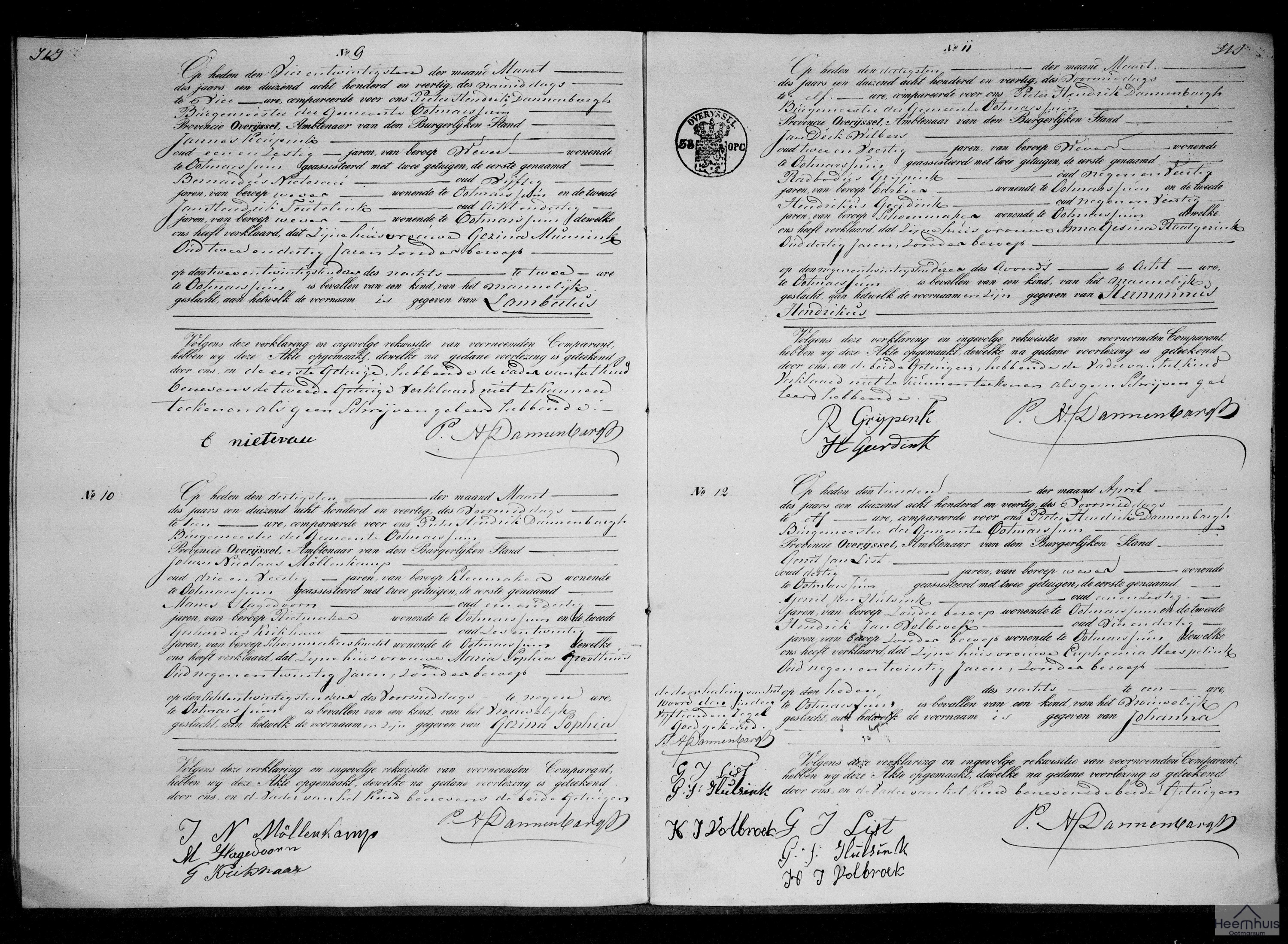 Geboorteakte van Hermannus Hendrikus Wilbers