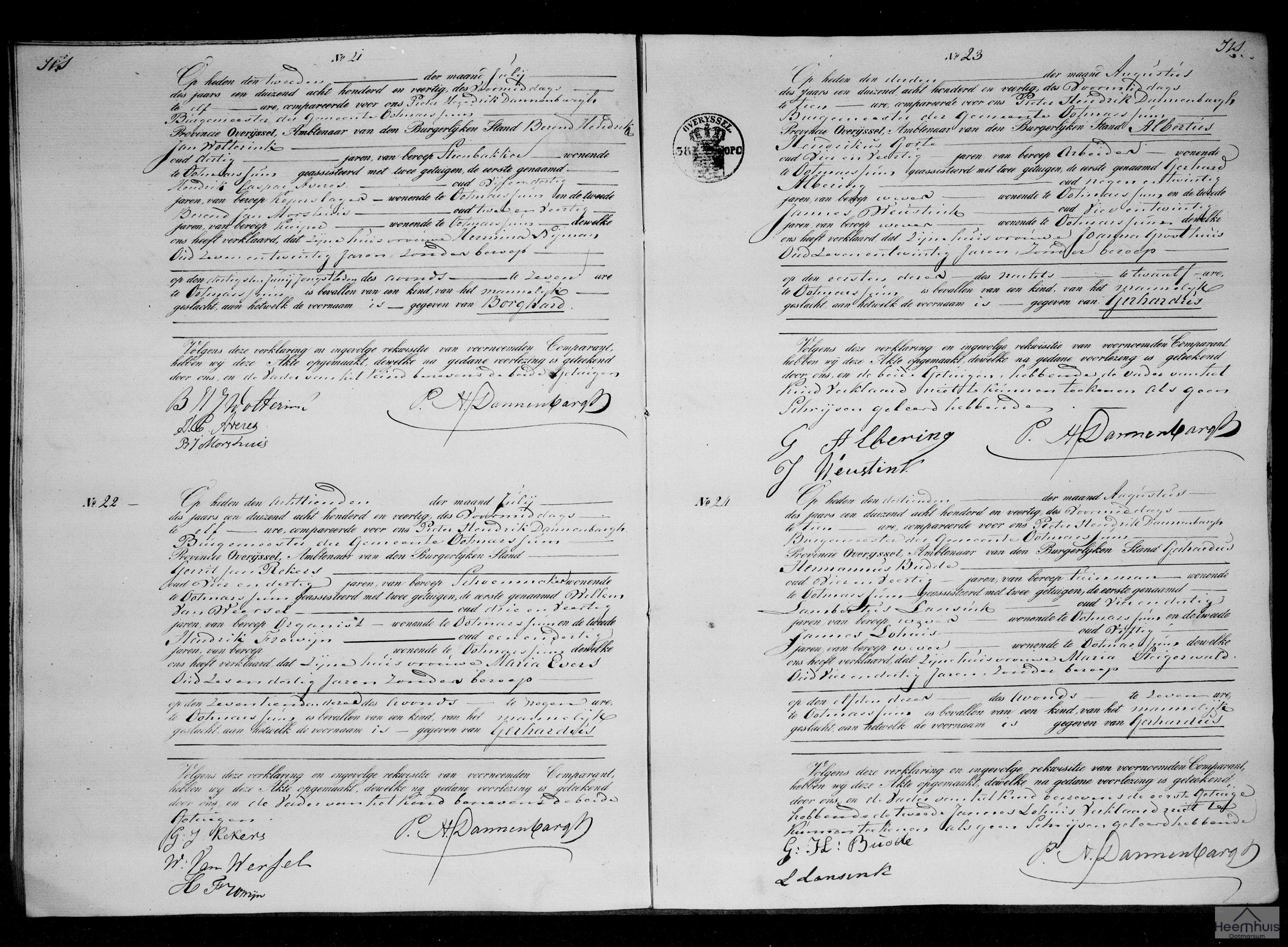 Geboorteakte van Gerhardus Budde