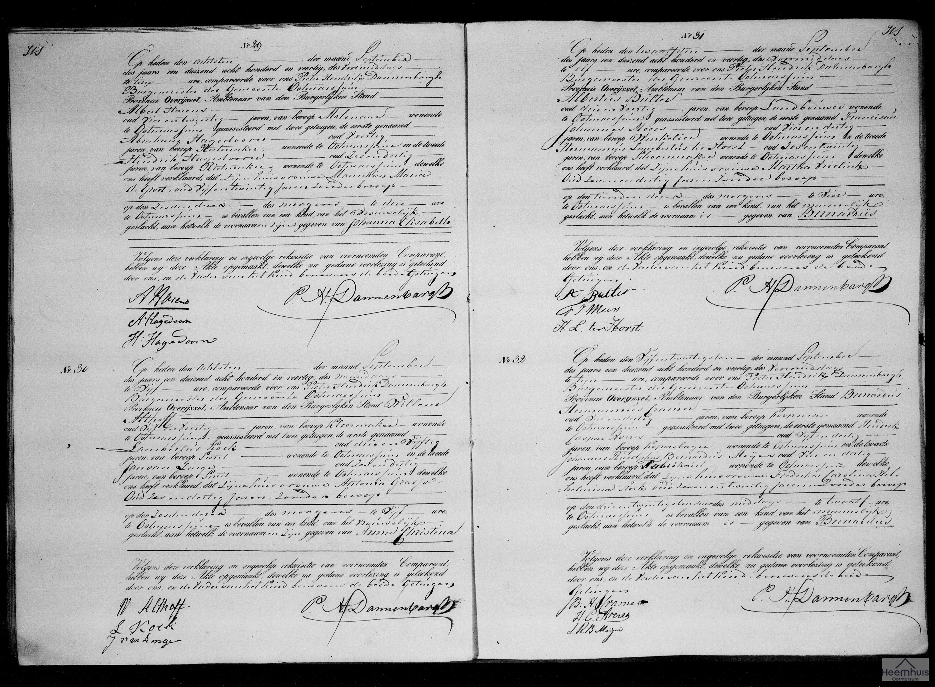 Geboorteakte van Bernardus Bulter Geboorteakte van Bernardus Bulter