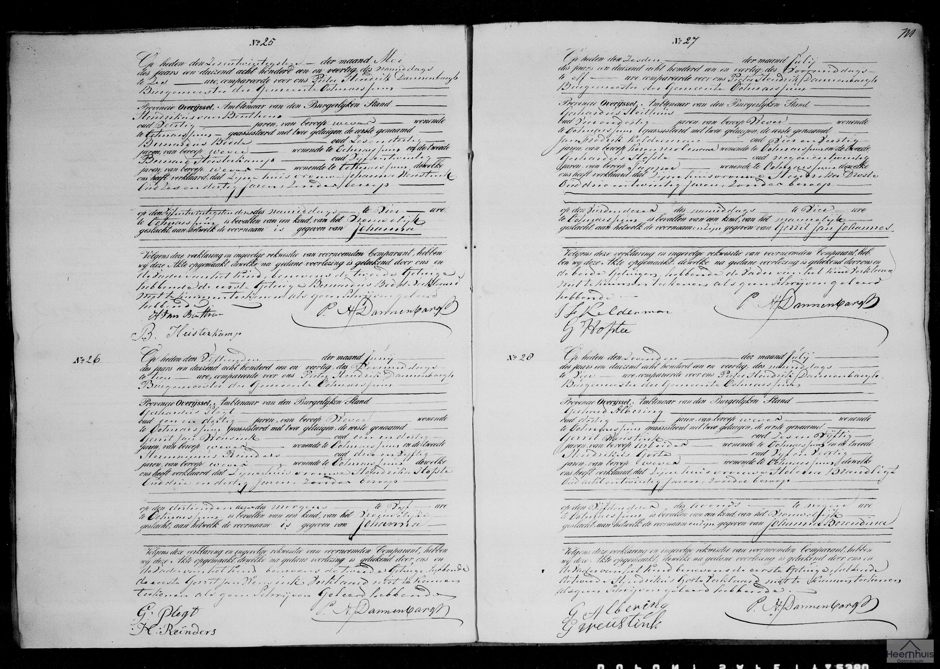 Geboorteakte van Johanna van Benthem