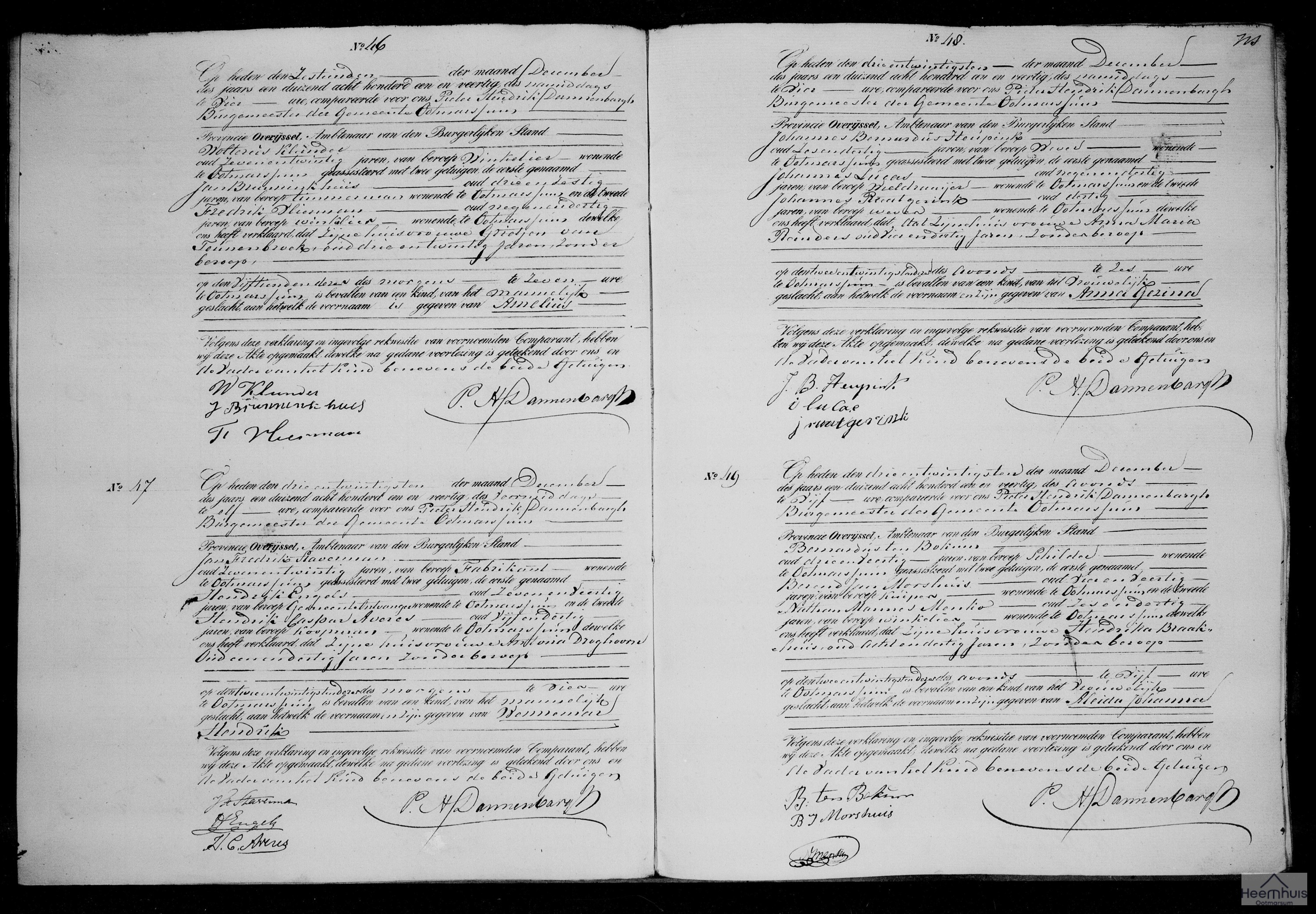 Geboorteakte van Amelius Klunder