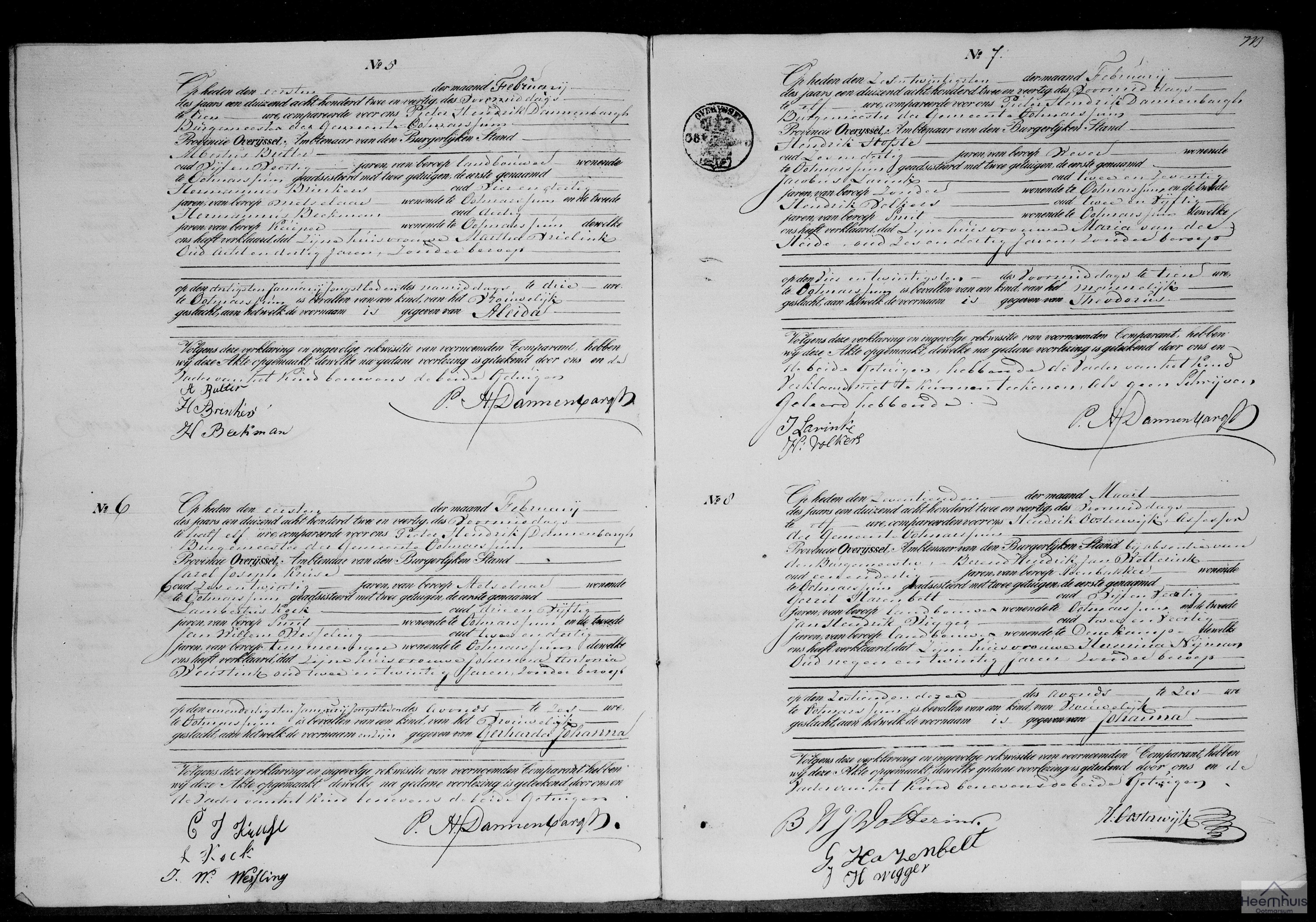 Geboorteakte van Aleida Bulter Geboorteakte van Aleida Bulter