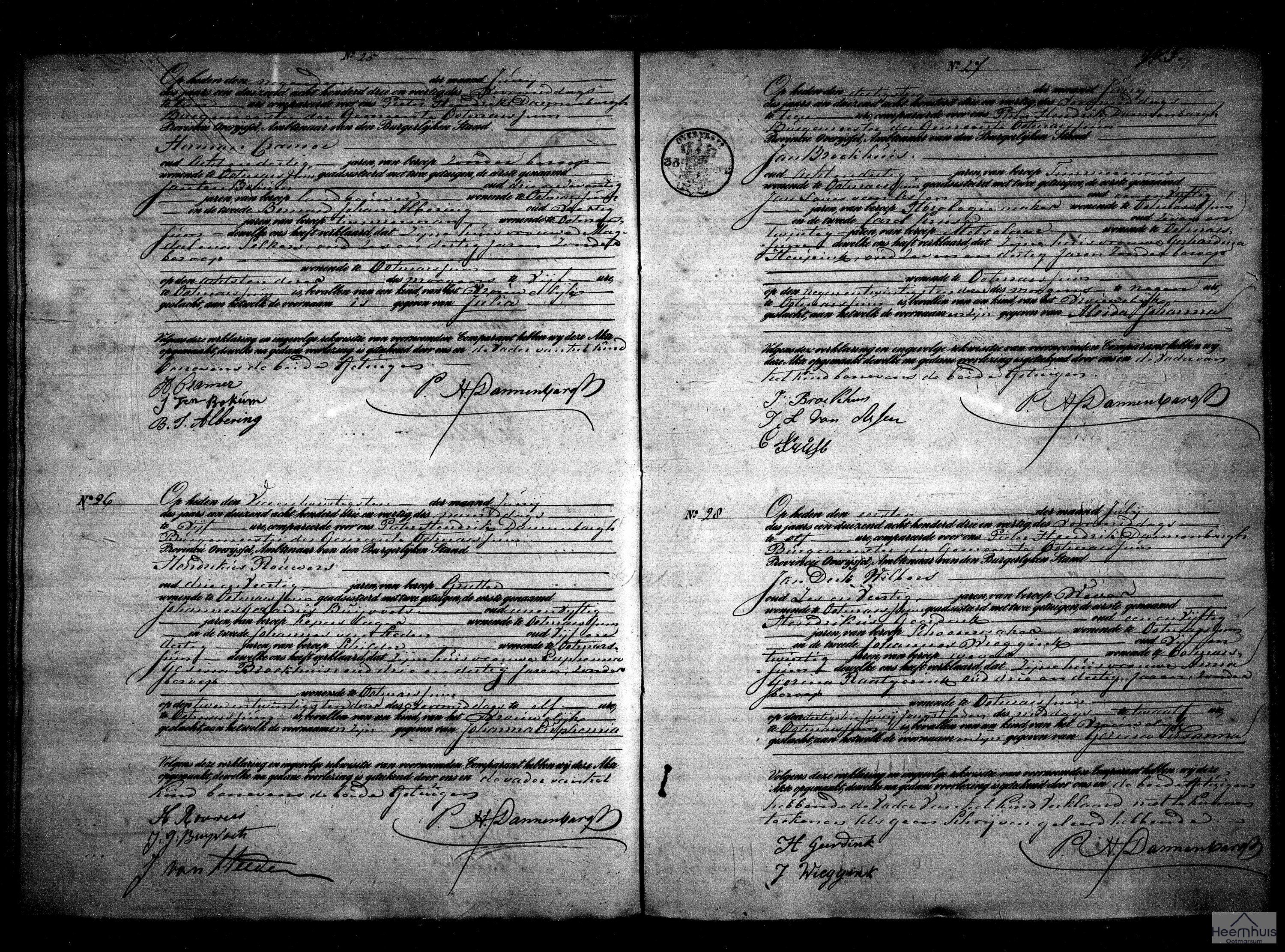 Geboorteakte van Gezina Susanna Wilbers