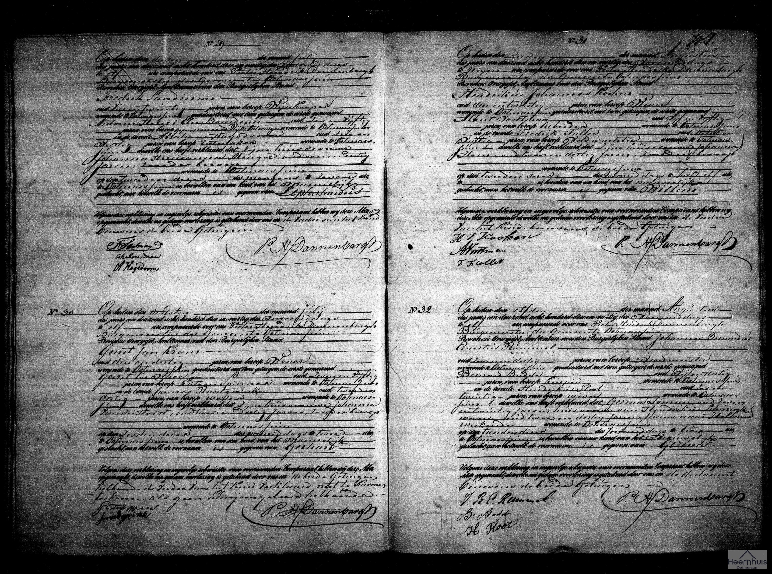 Geboorteakte van Gezina Schurink