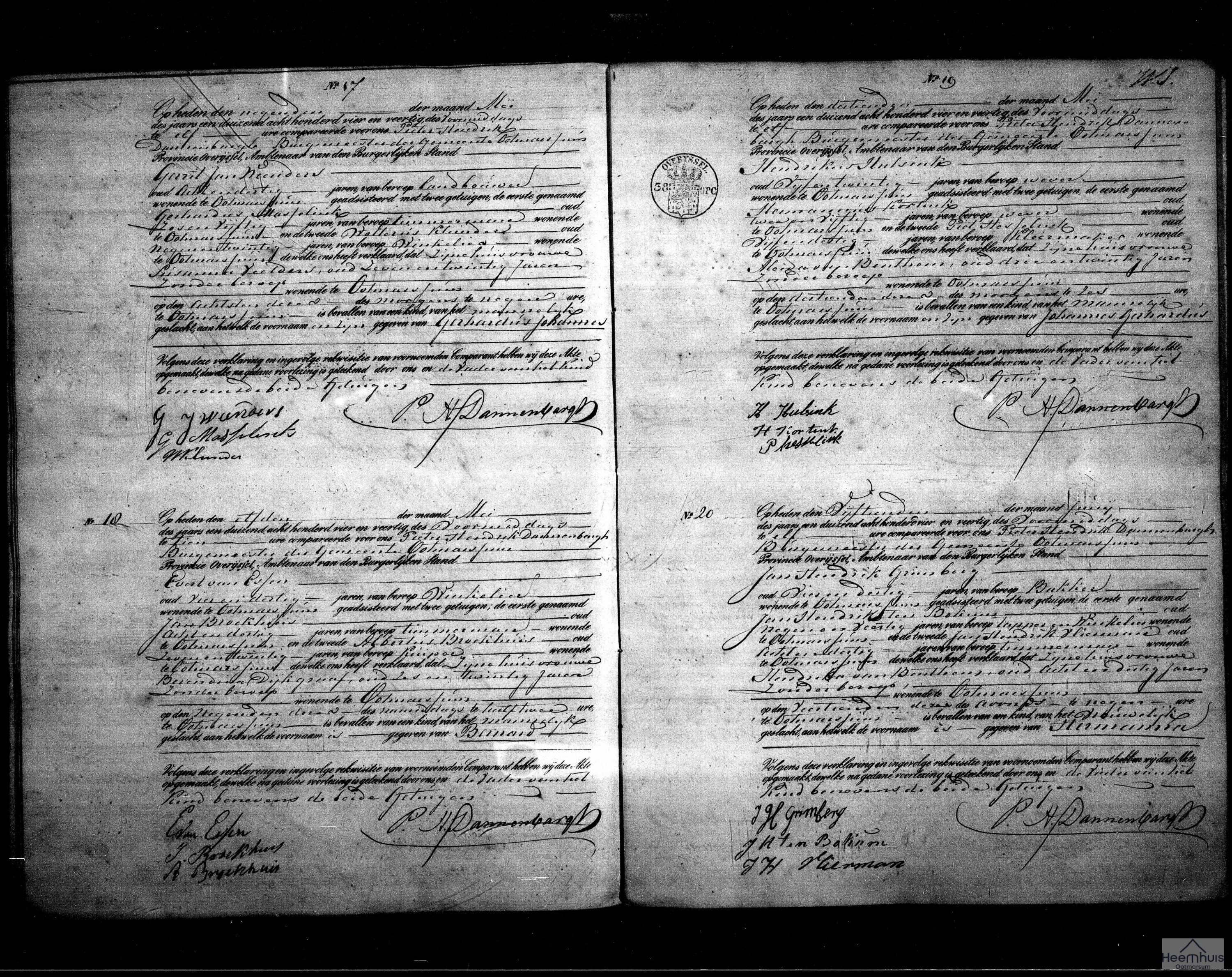 Geboorteakte van Hermanna Grimberg Geboorteakte van Hermanna Grimberg