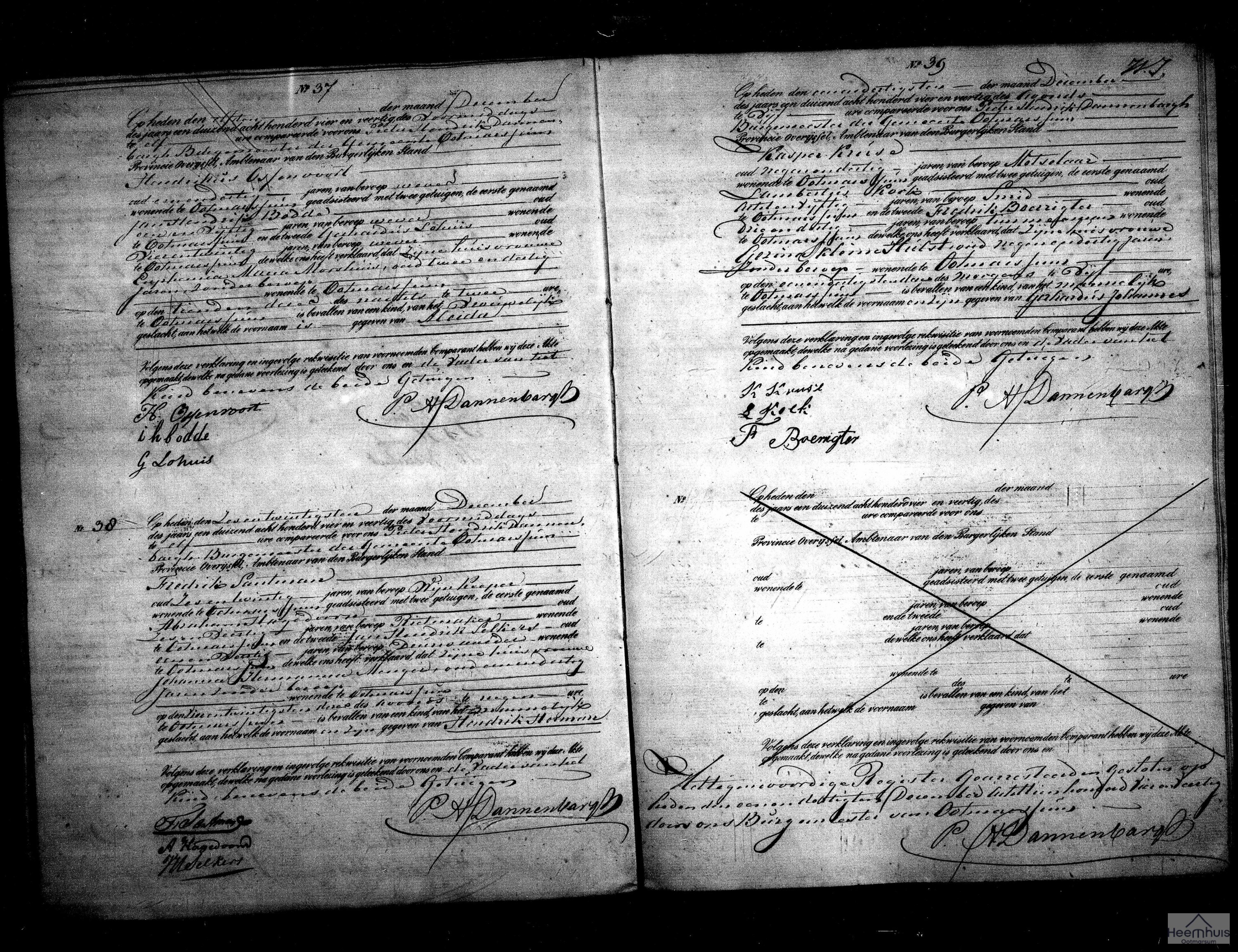 Geboorteakte van Hendrik Herman Santman