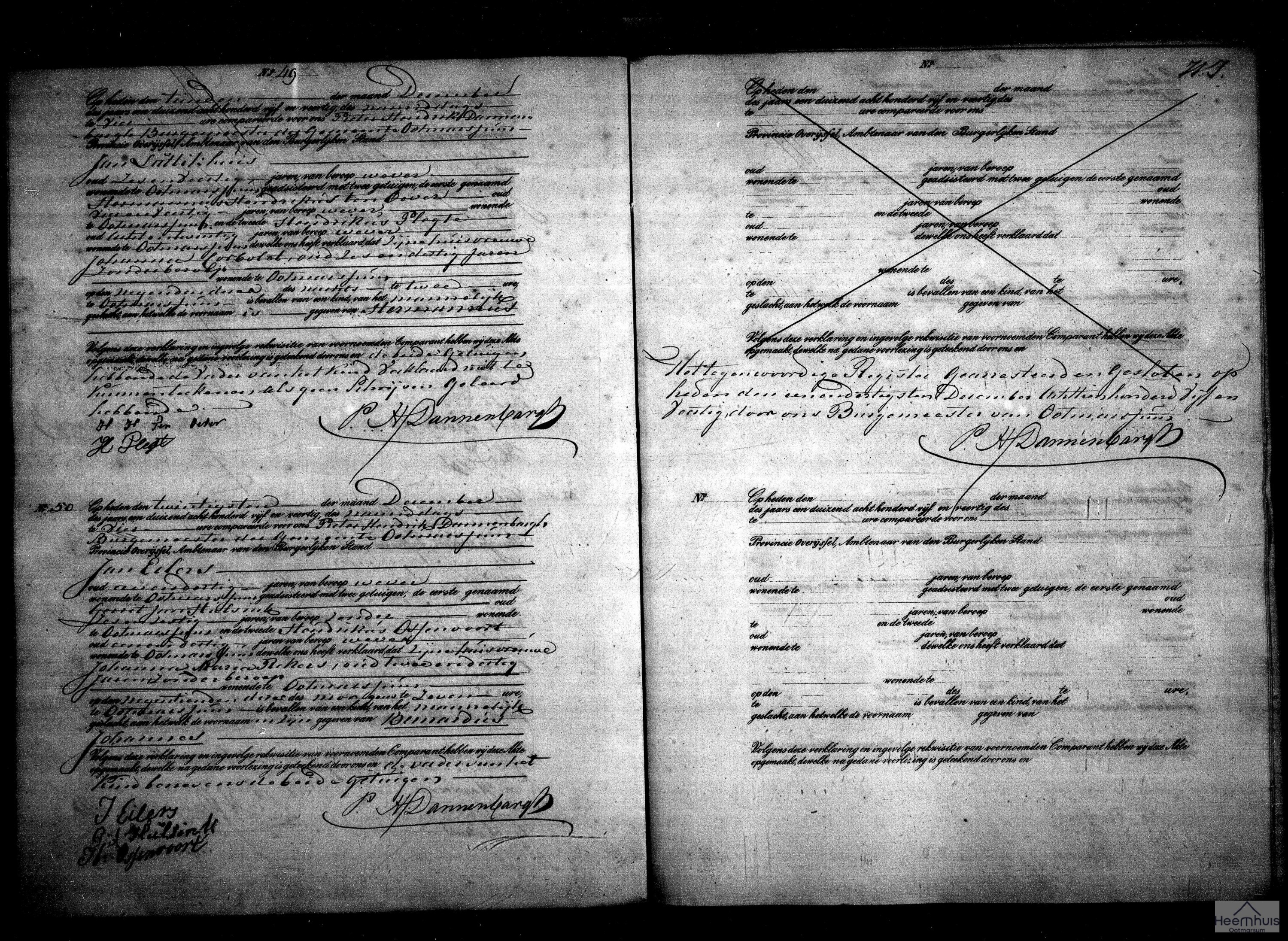 Geboorteakte van Bernardus Johannes Eilers