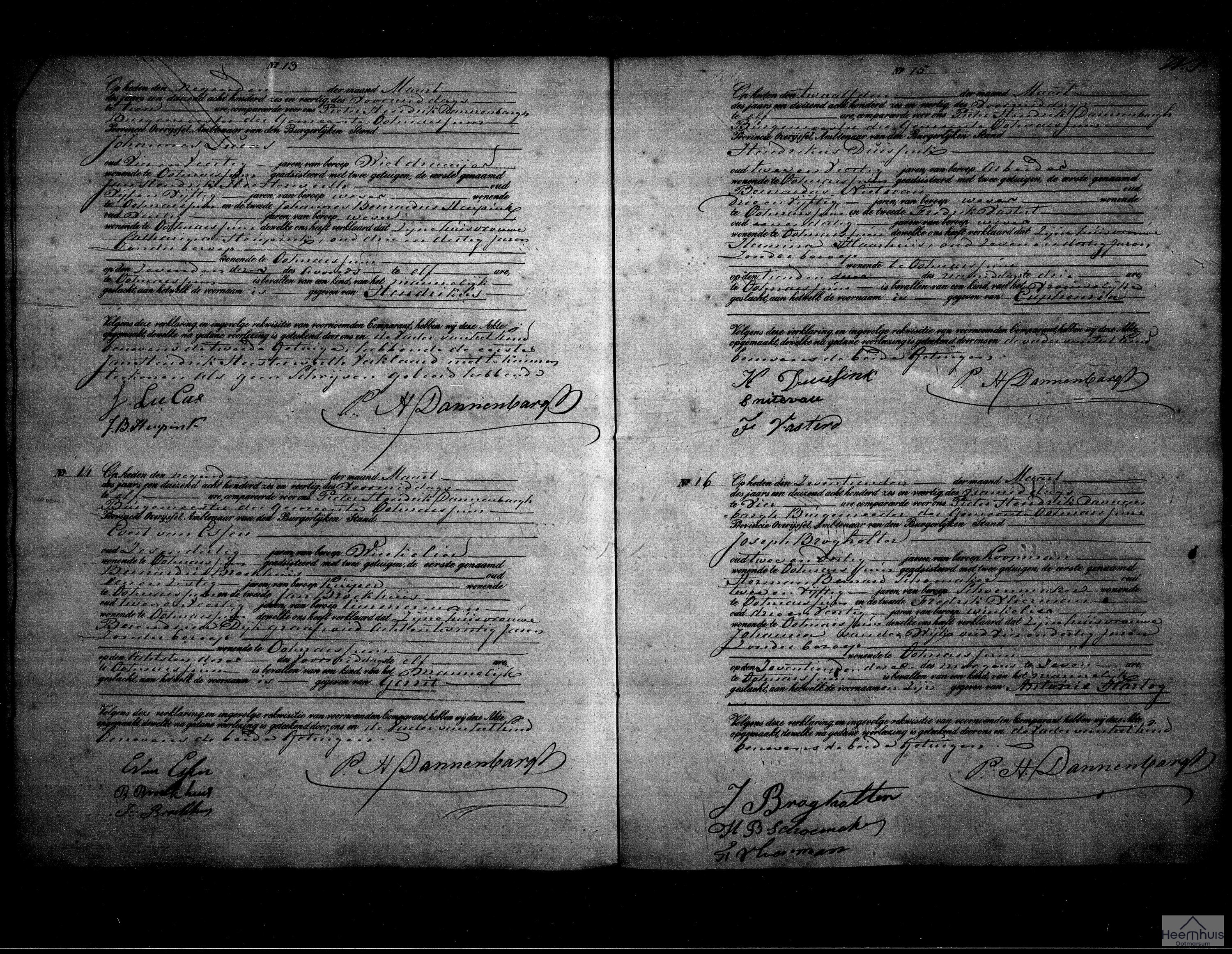 Geboorteakte van Antonie Hartog Brogholter