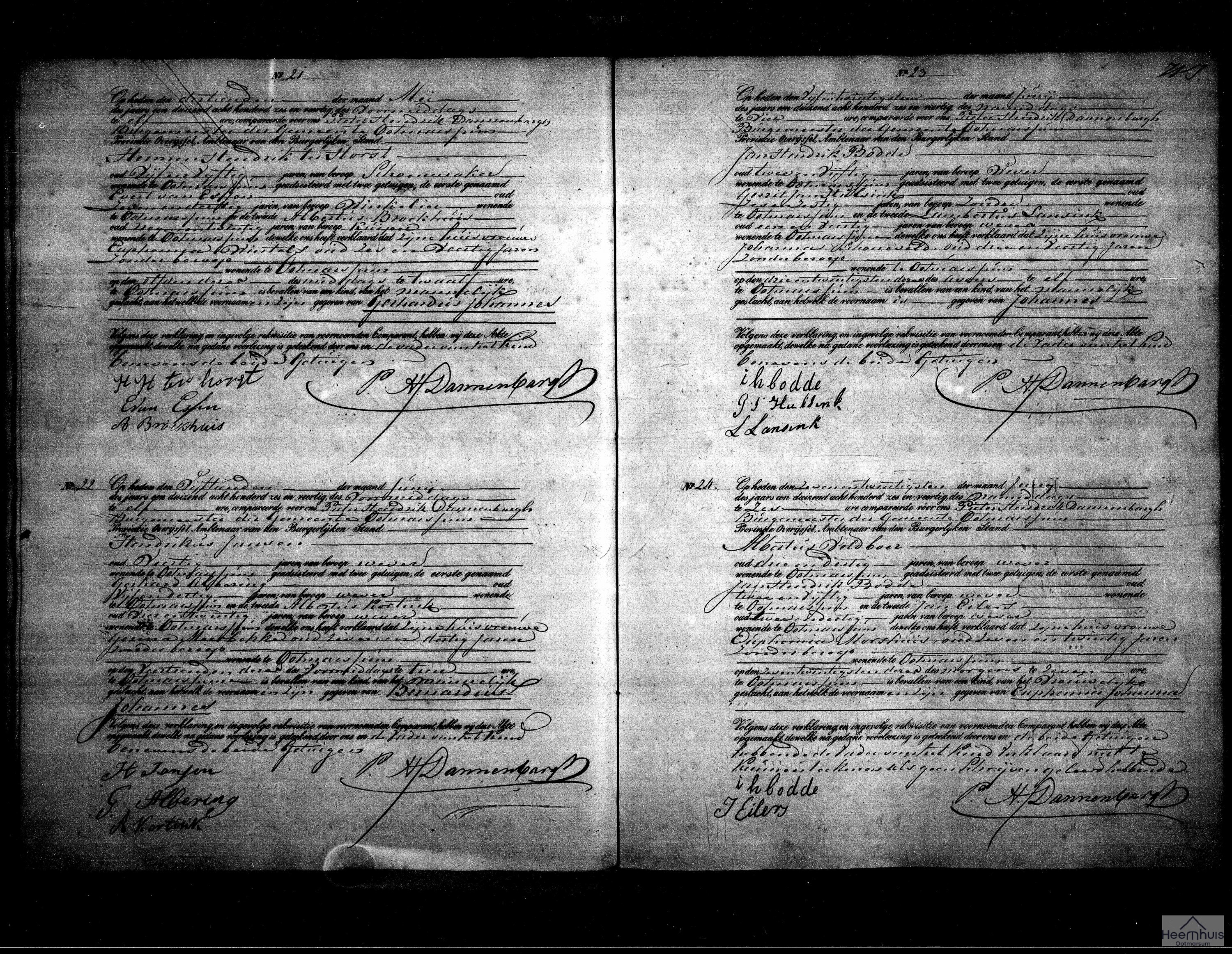 Geboorteakte van Johannes Bodde