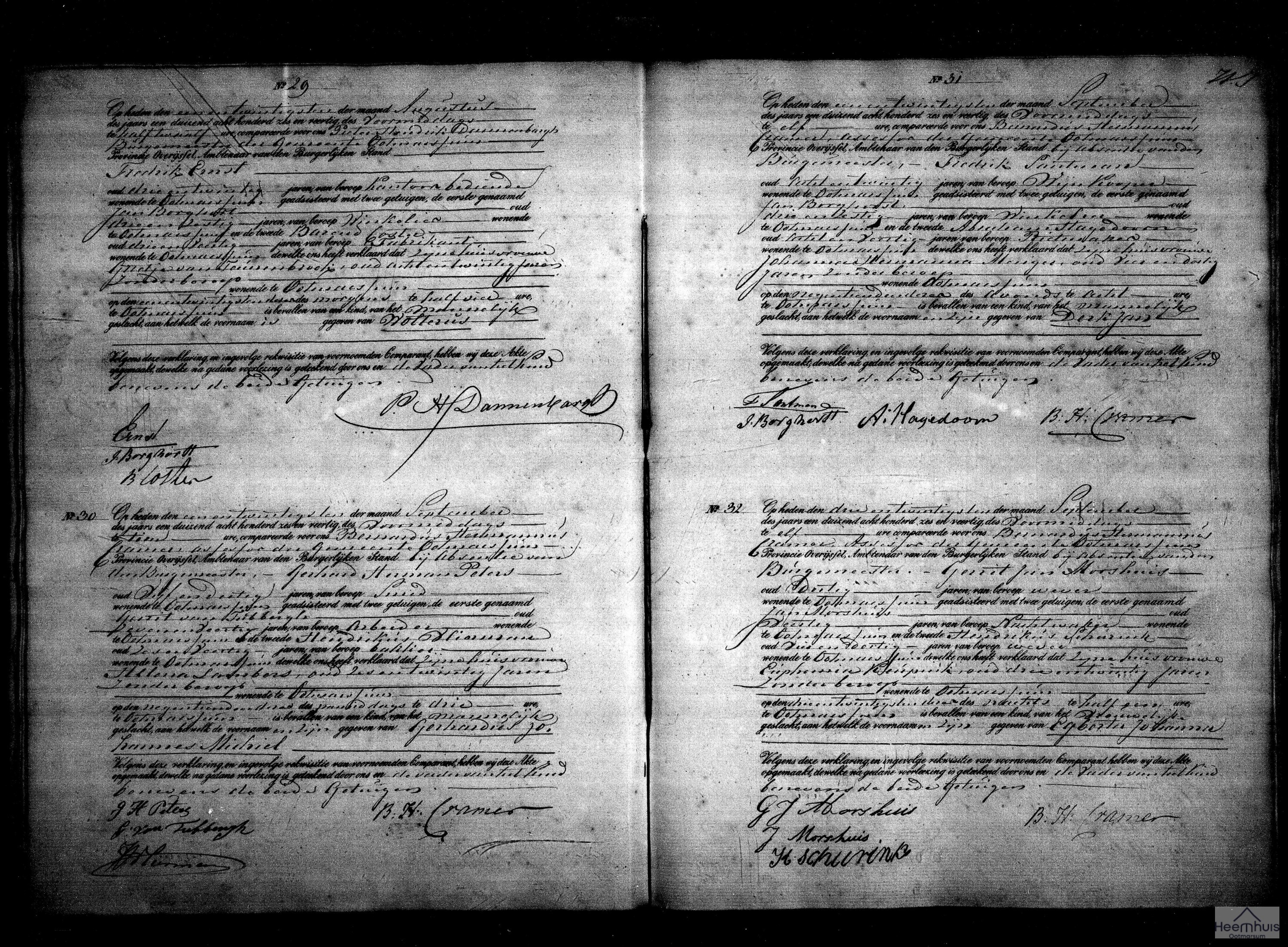 Geboorteakte van Egberta Johanna Morshuis