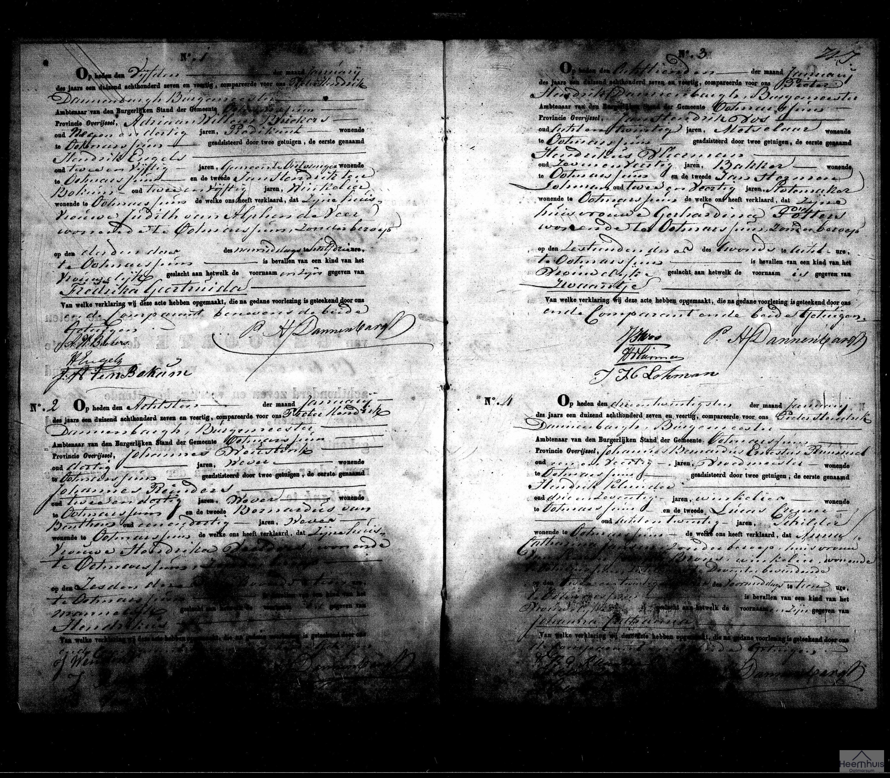 Geboorteakte van Hendrikus Weustink Geboorteakte van Hendrikus Weustink