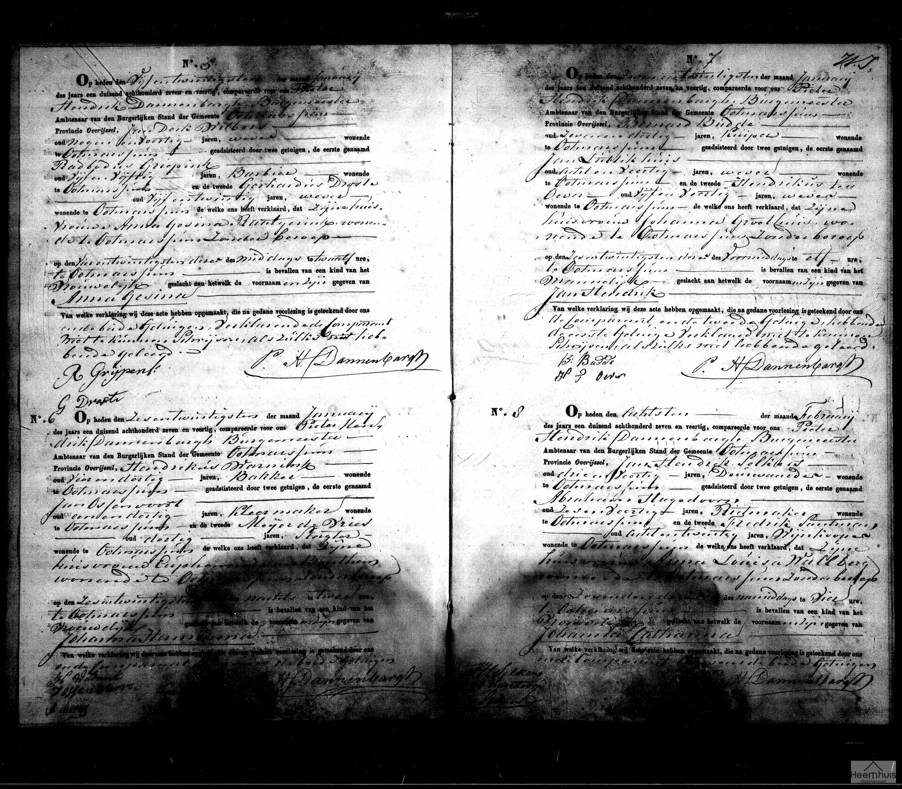 Geboorteakte van Anna Gesina Wilbers