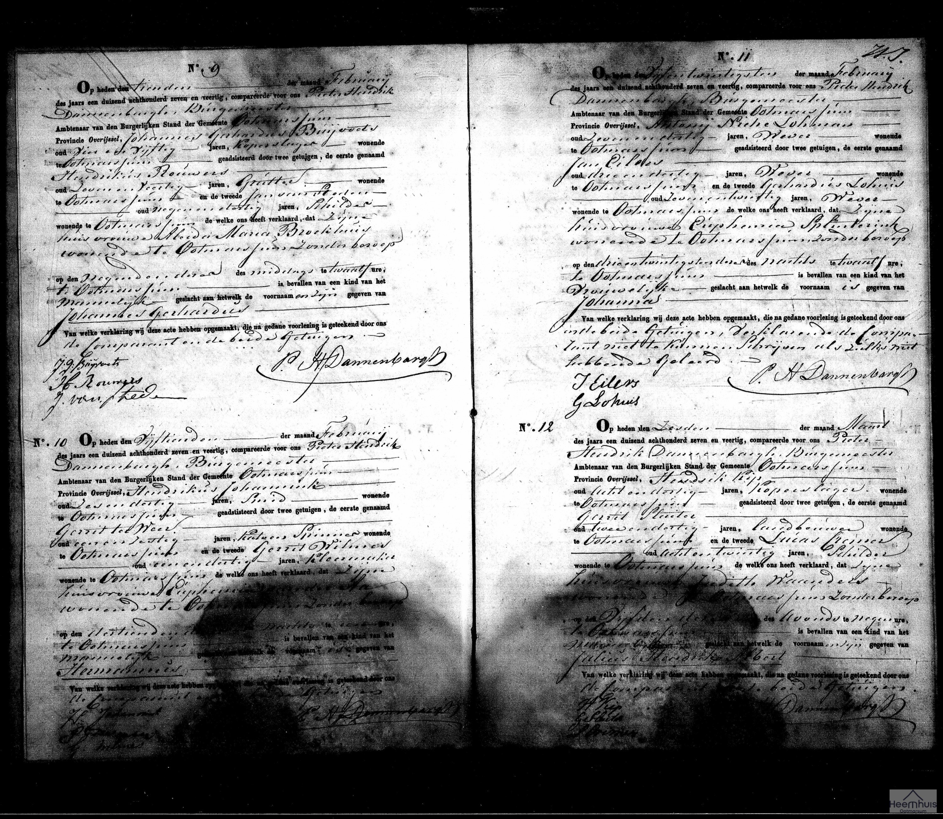 Geboorteakte van Johannes Gerhardus Buijvoets