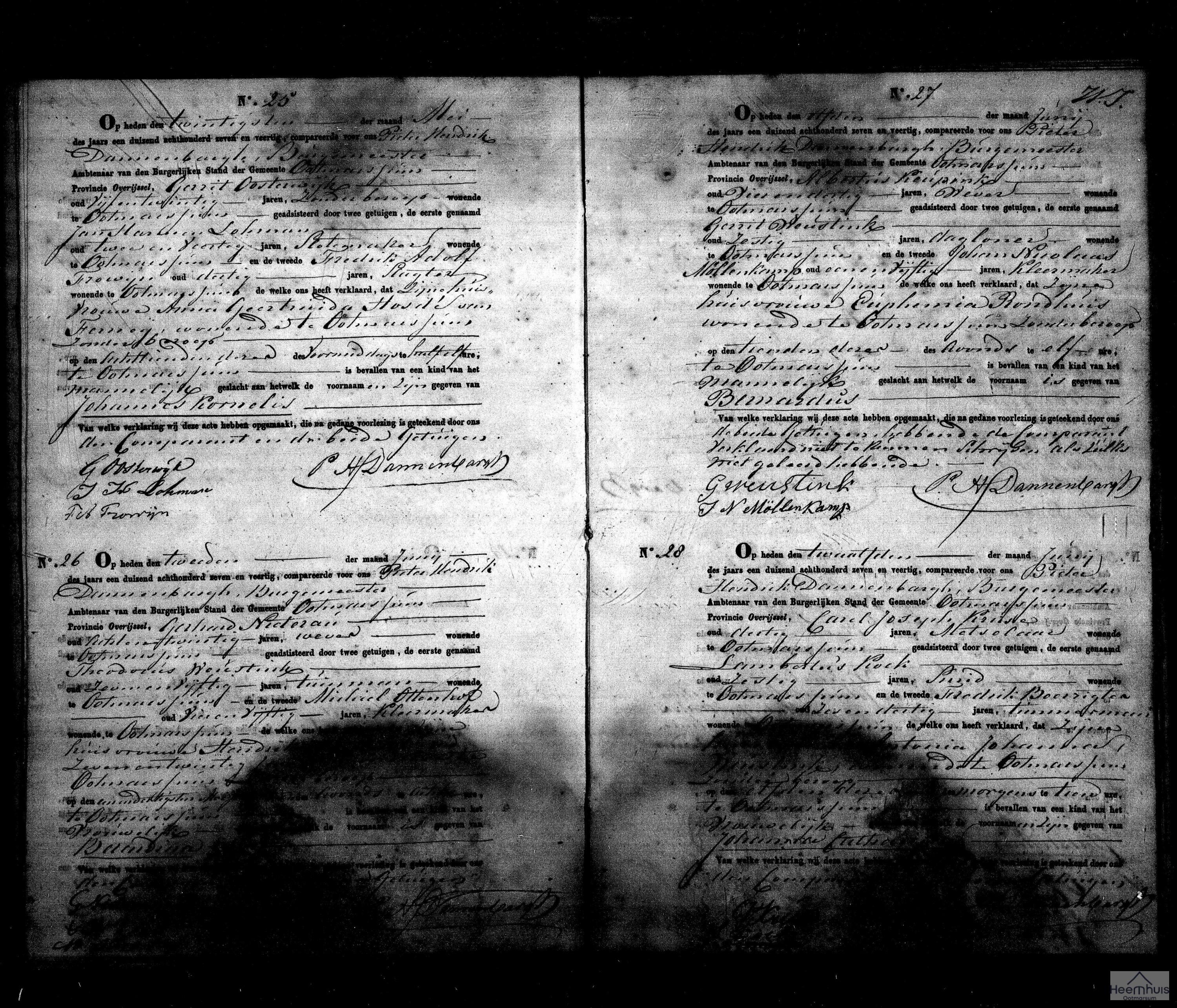 Geboorteakte van Johannes Kornelis Oosterwijk