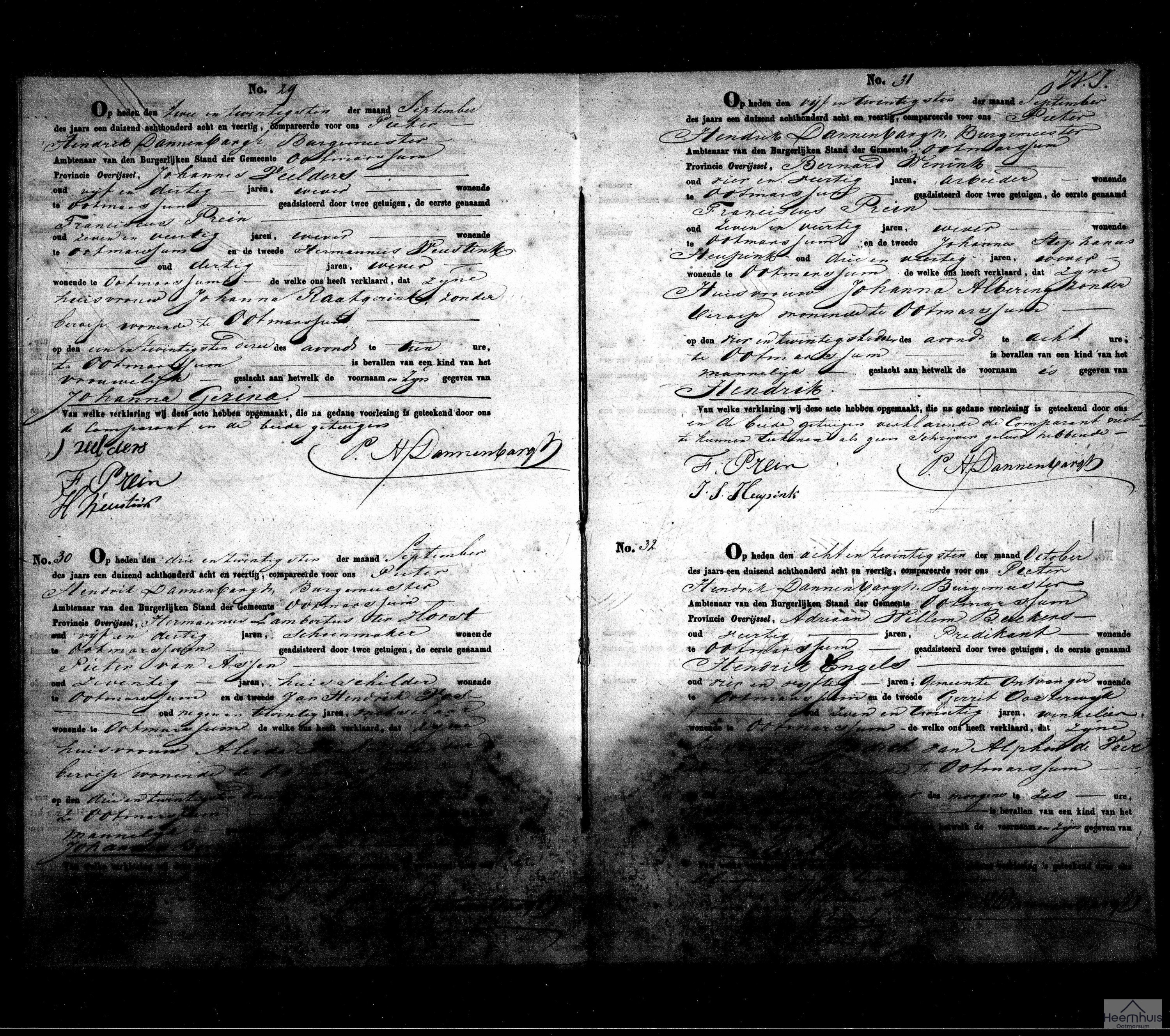 Geboorteakte van Johannes Bernardus ter Horst Geboorteakte van Johannes Bernardus ter Horst