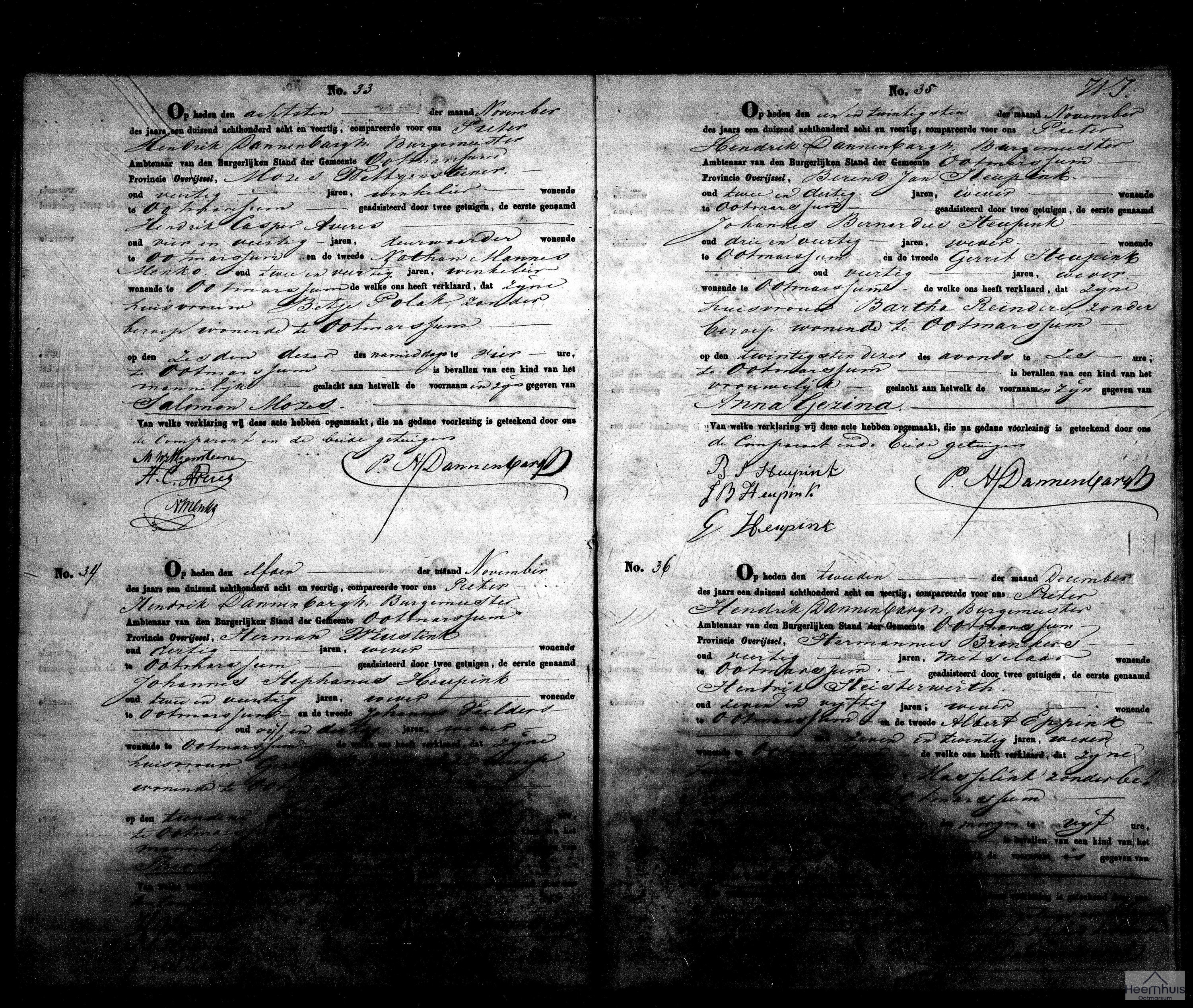 Geboorteakte van Gerhardus Brinkers Geboorteakte van Gerhardus Brinkers