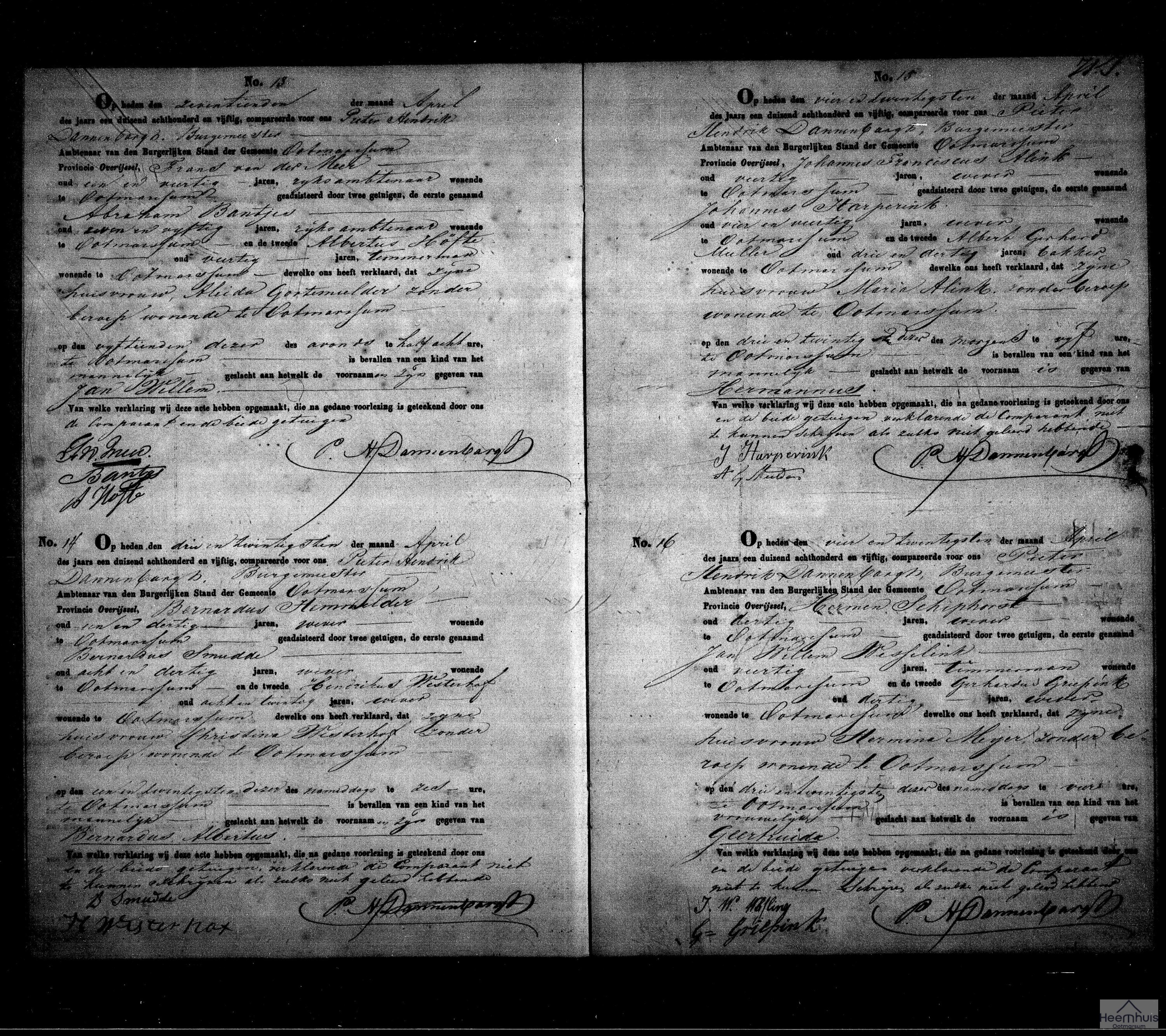 Geboorteakte van Bernardus Albertus Hemmelder Geboorteakte van Bernardus Albertus Hemmelder