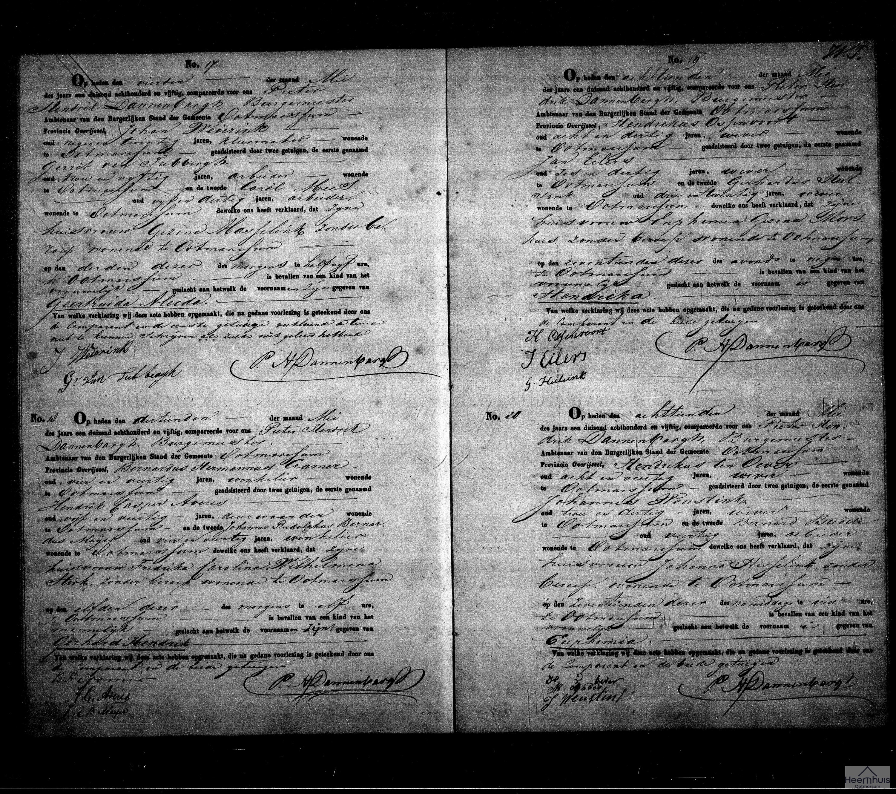 Geboorteakte van Geertruida Aleida Weierink