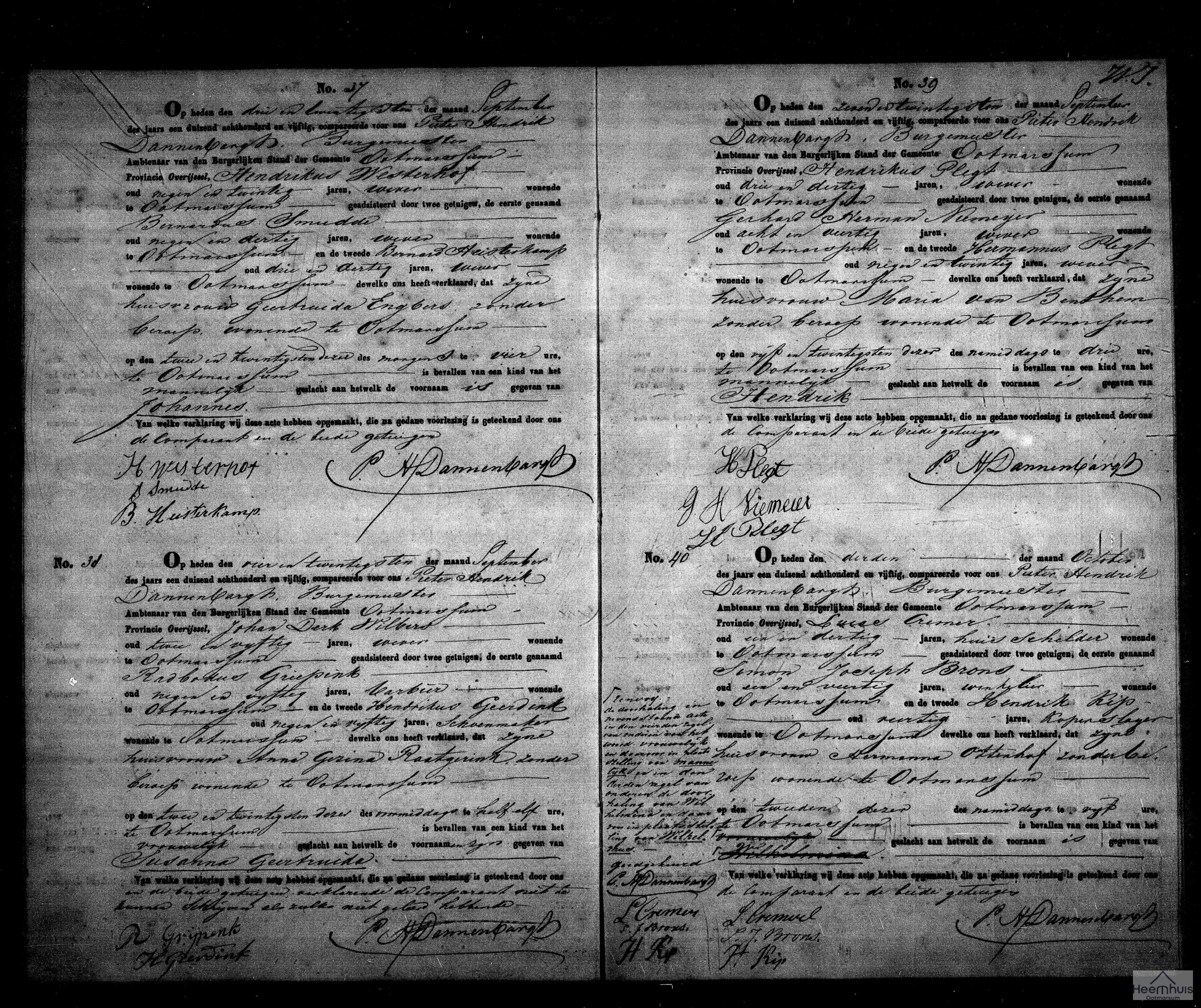 Geboorteakte van Susanna Geertruida Wilbers