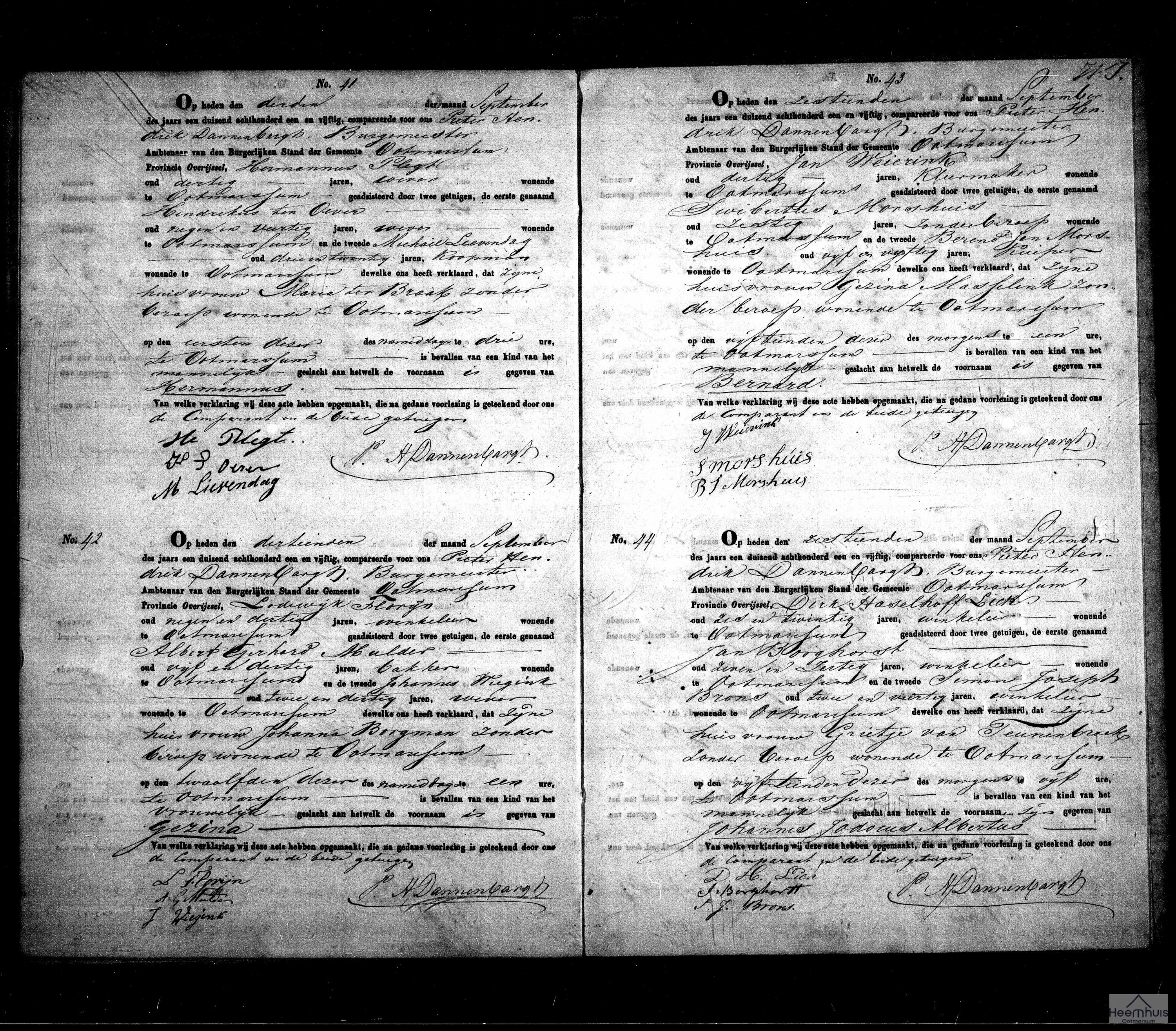 Geboorteakte van Johannes Jodocus Albertus Haselhoff Lich