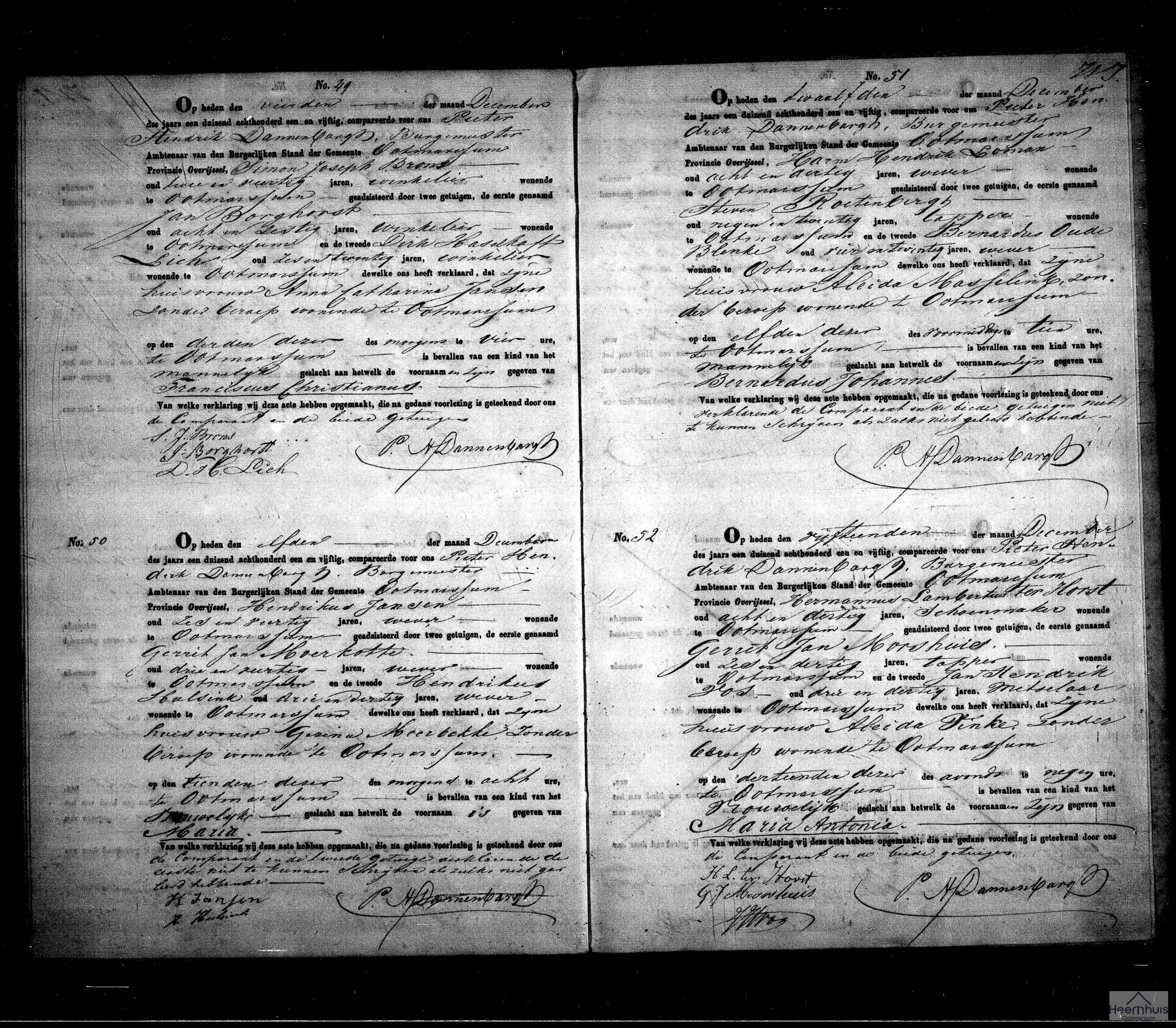 Geboorteakte van Bernardus Johannes Loman Geboorteakte van Bernardus Johannes Loman