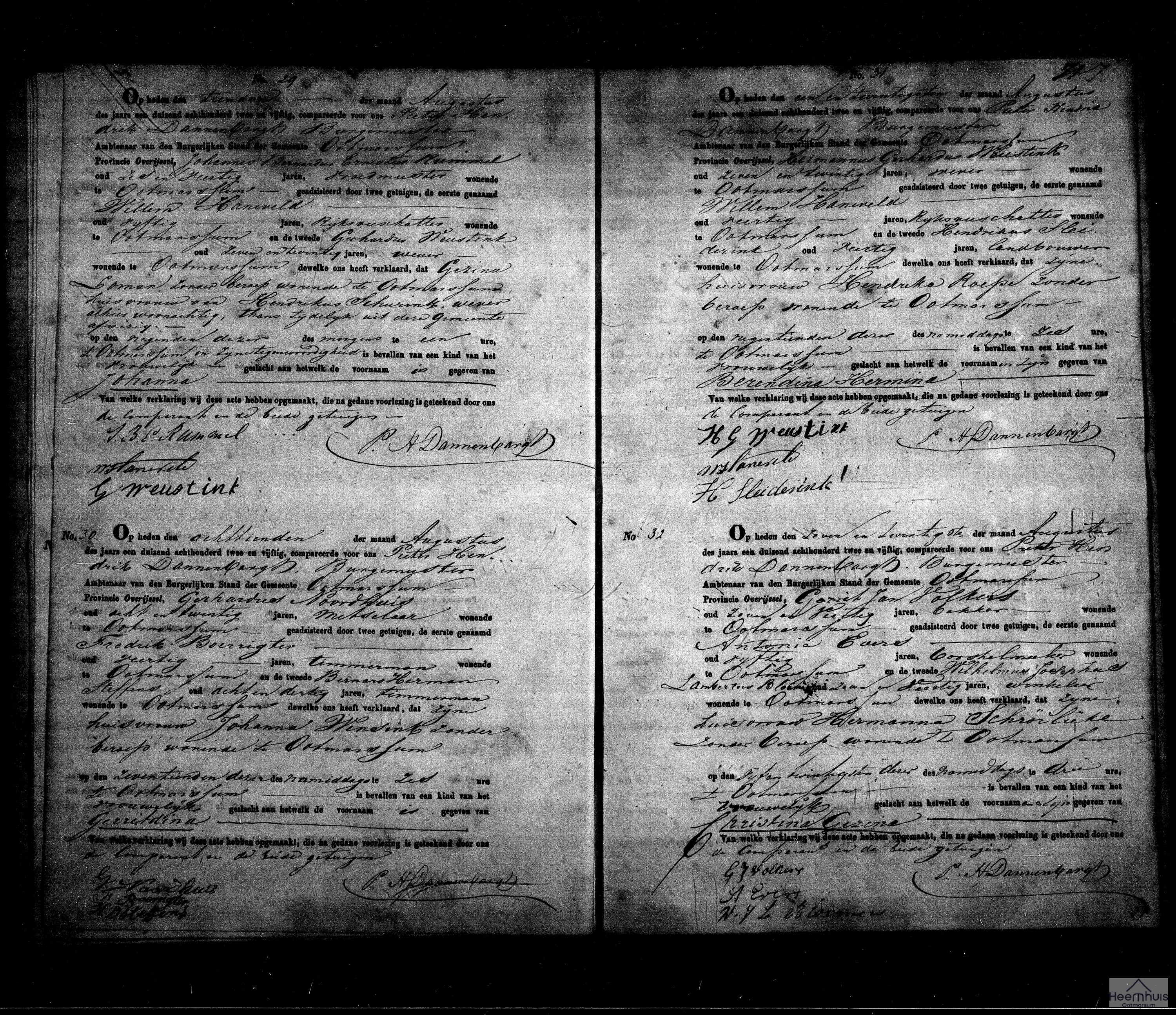 Geboorteakte van Johanna Schurink