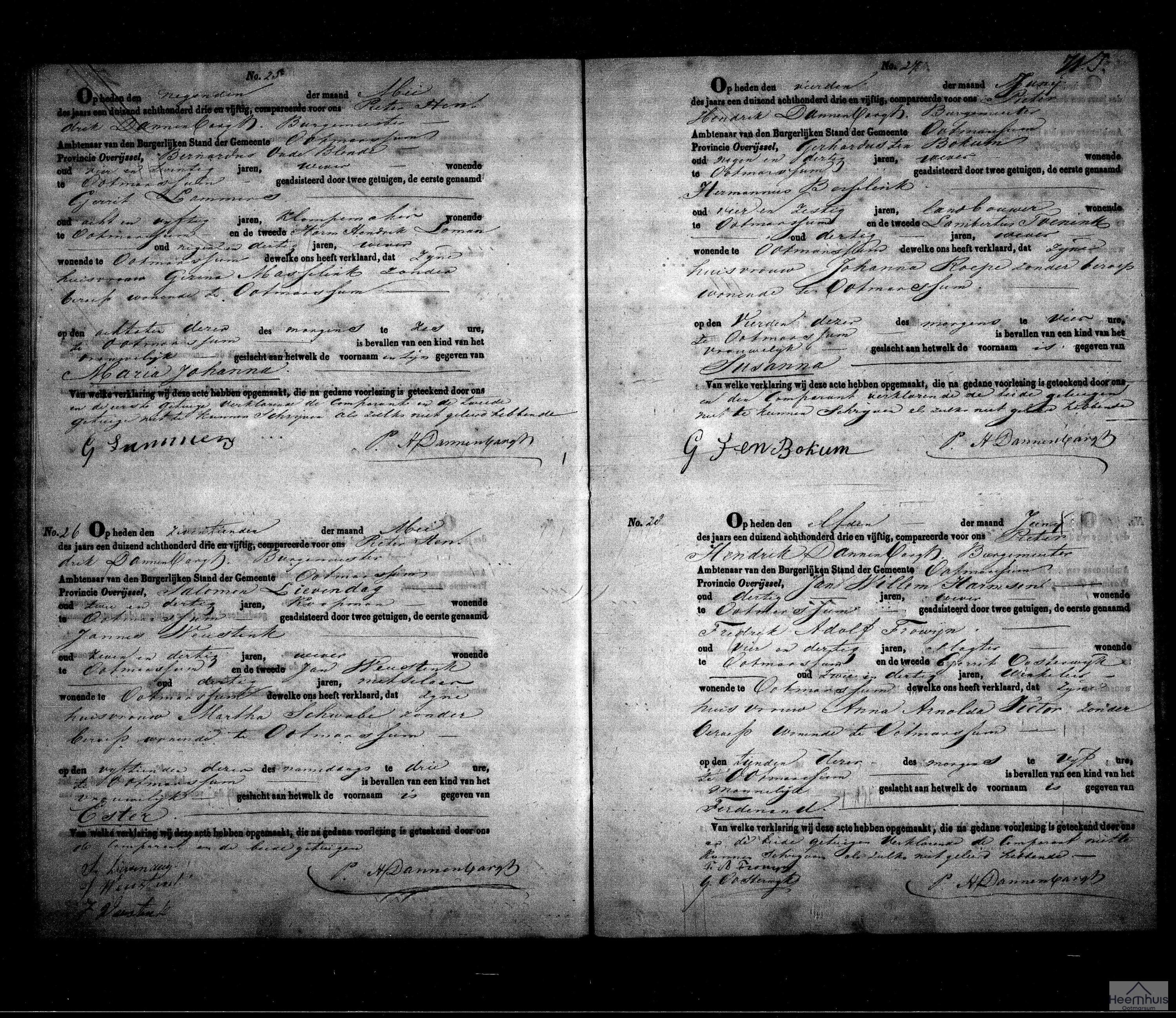 Geboorteakte van Ester Lievendag